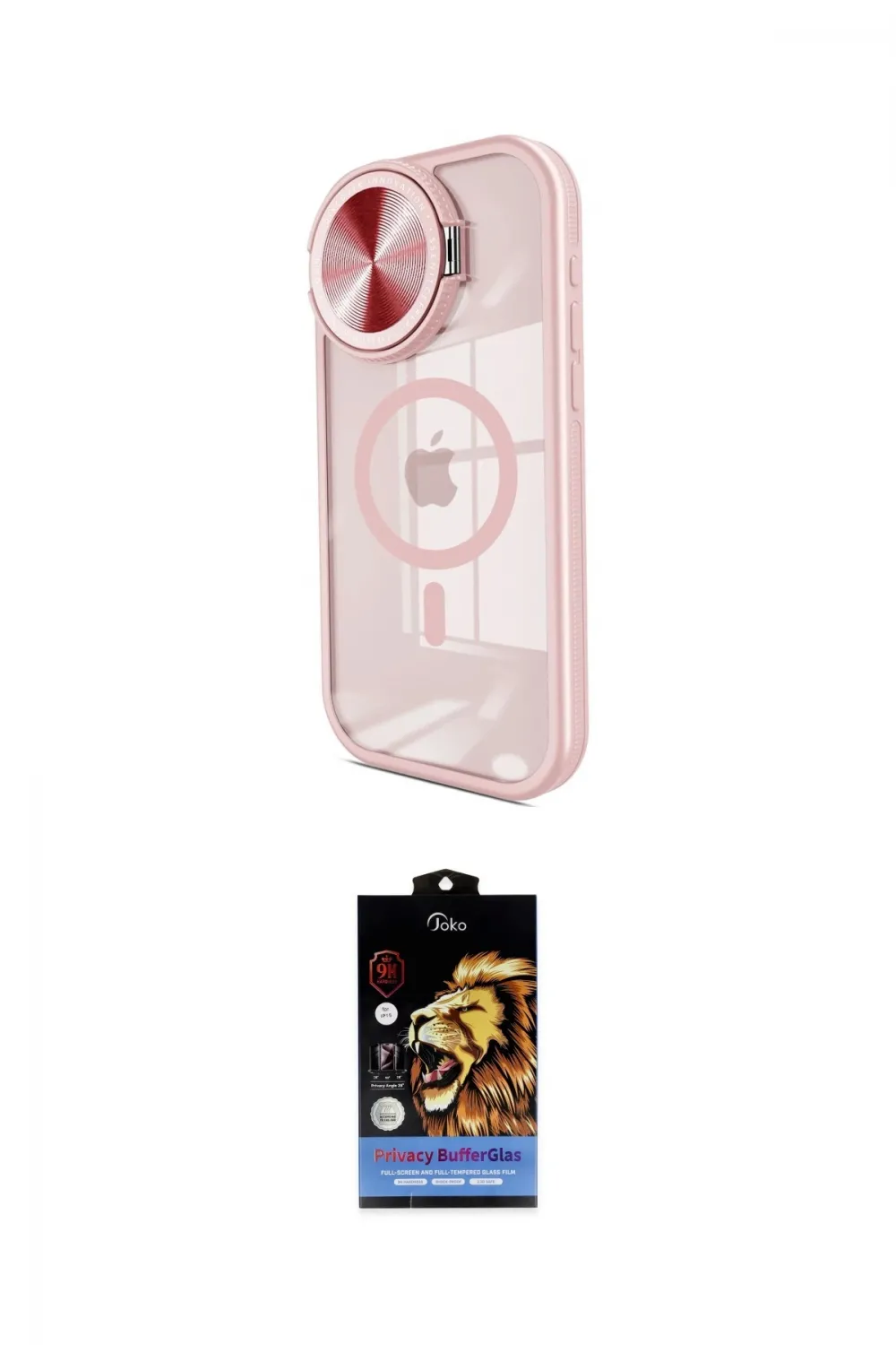 ieg™ iPhone 15 Pro Kılıf Kıvılcım Modern Koleksiyonu - Siyah Buffer Hayalet Cam Ekran Koruyucu