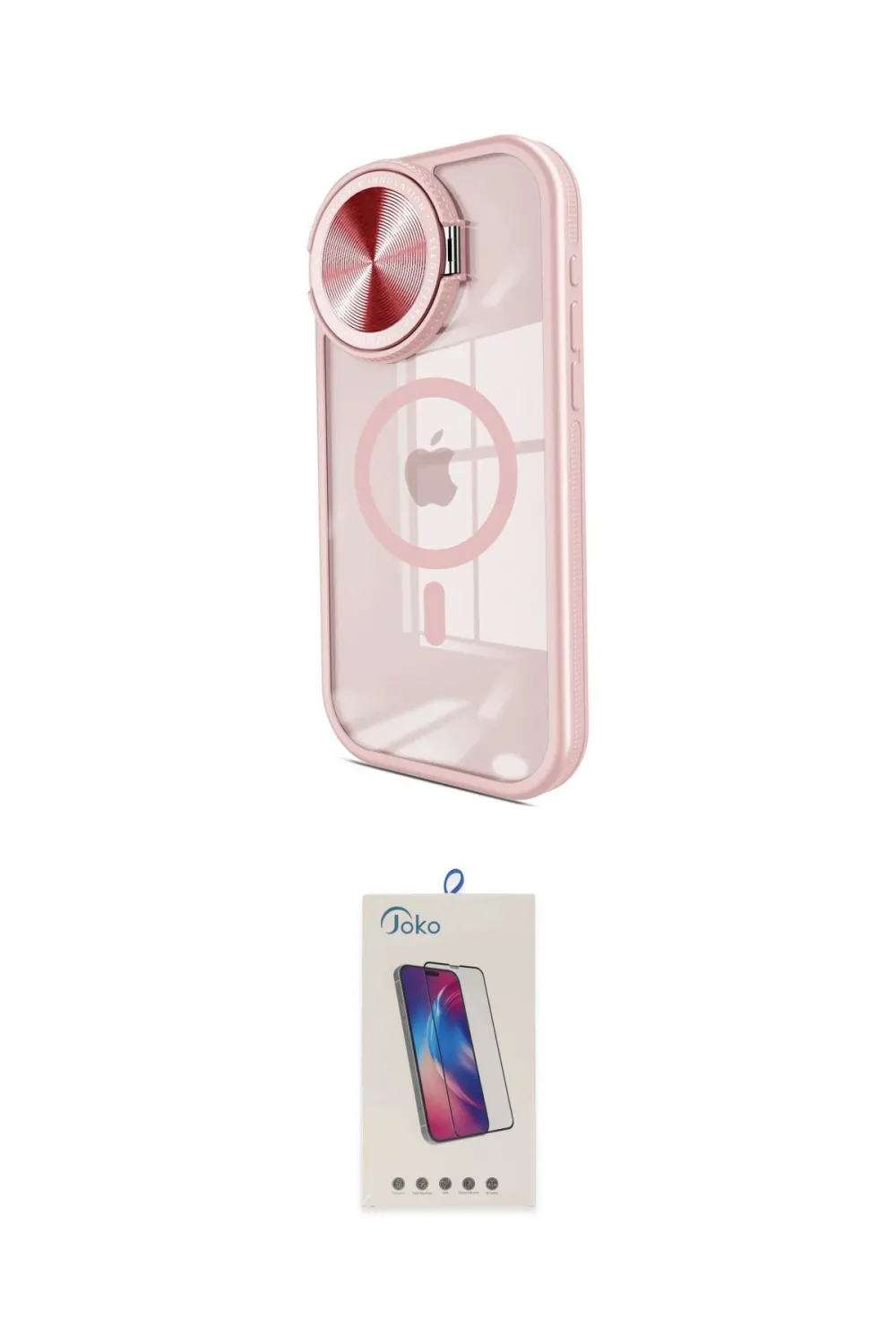 ieg™ iPhone 15 Pro Kılıf Kıvılcım Modern Koleksiyonu - Siyah Joko 5D Cam