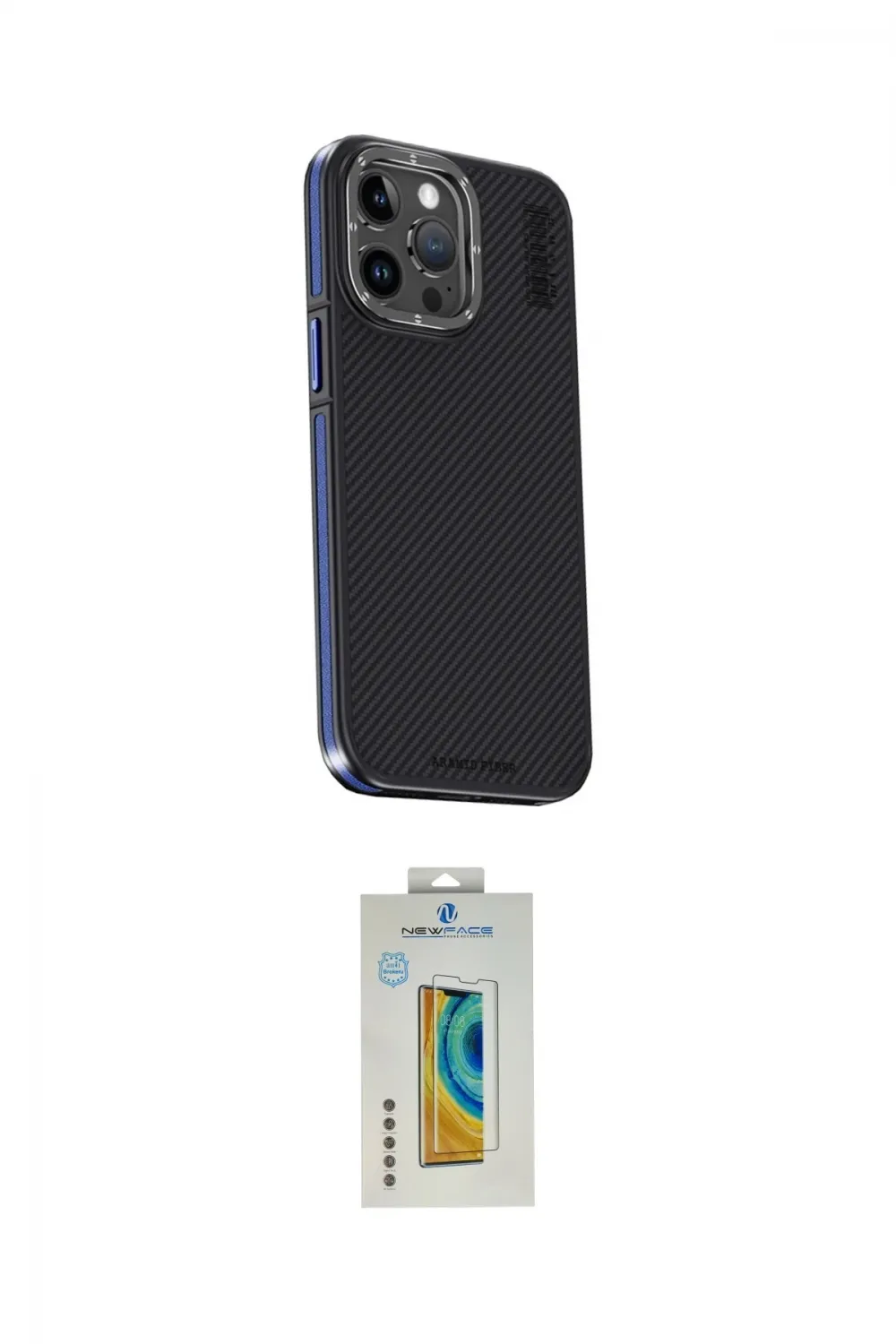ieg™ iPhone 15 Pro Kılıf Kıvılcım Modern Özel Seri - Siyah Polymer Nano Ekran Koruyucu