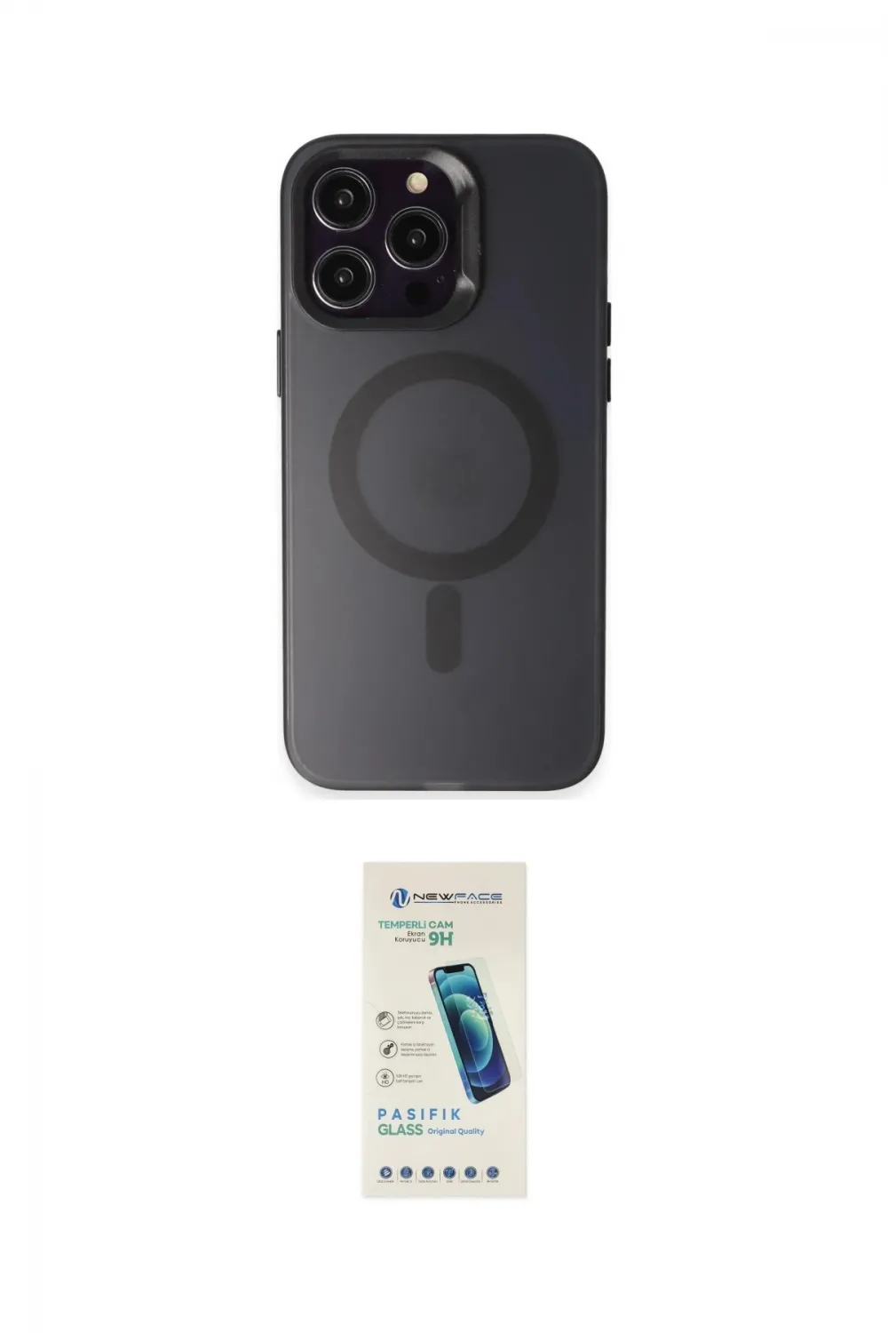 ieg™ iPhone 15 Pro Kılıf Kozmos Çizgi Prime - Şeffaf Pasifik Cam Ekran Koruyucu