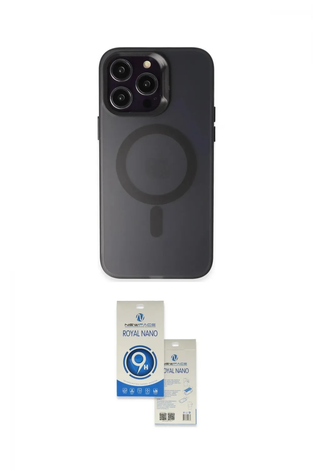 ieg™ iPhone 15 Pro Kılıf Kozmos Çizgi Prime - Şeffaf Royal Nano Ekran Koruyucu