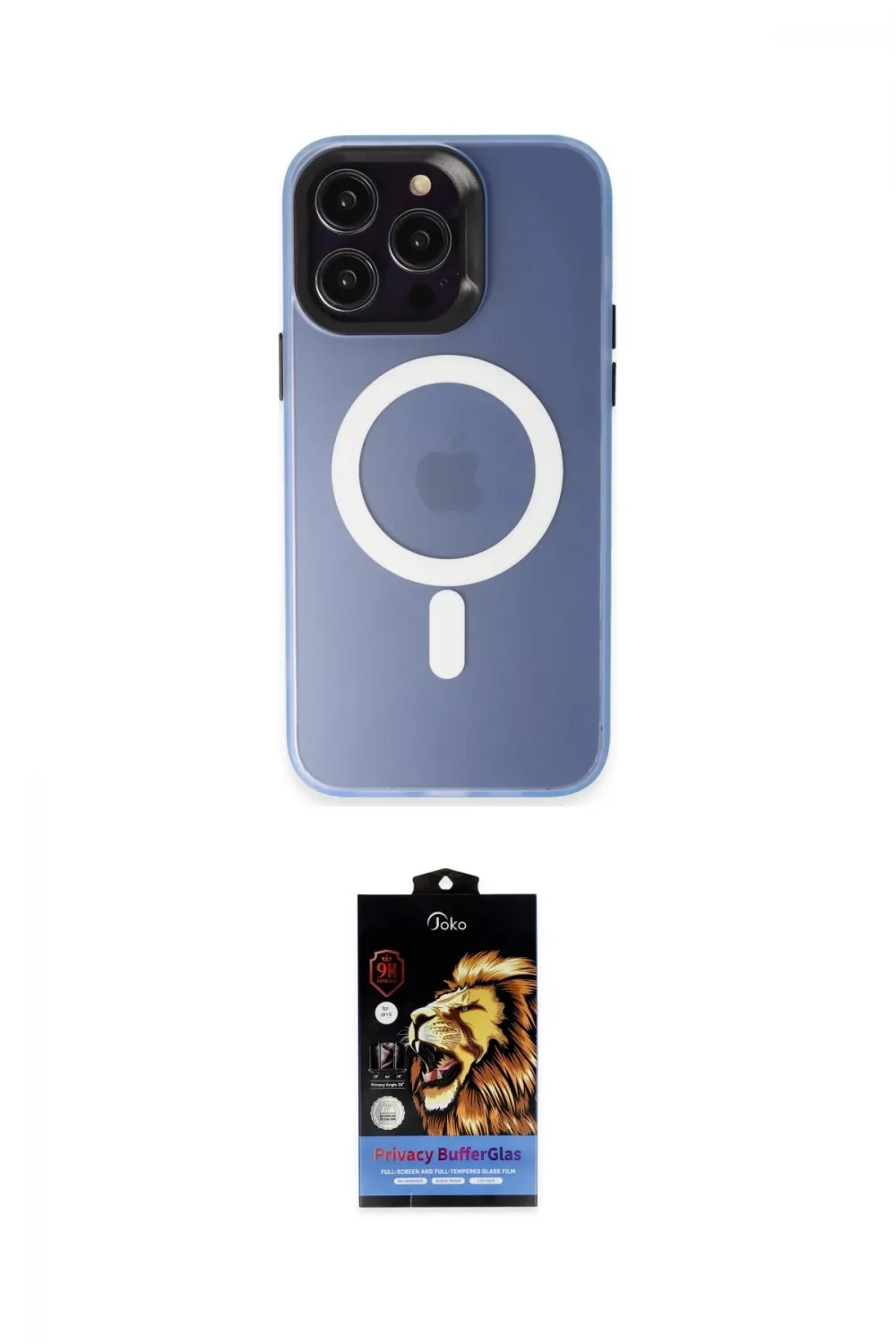 ieg™ iPhone 15 Pro Kılıf Kozmos Çizgi Prime - Siyah Buffer Hayalet Cam Ekran Koruyucu