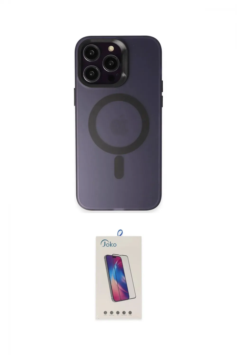 ieg™ iPhone 15 Pro Kılıf Kozmos Çizgi Prime - Siyah Joko 5D Cam