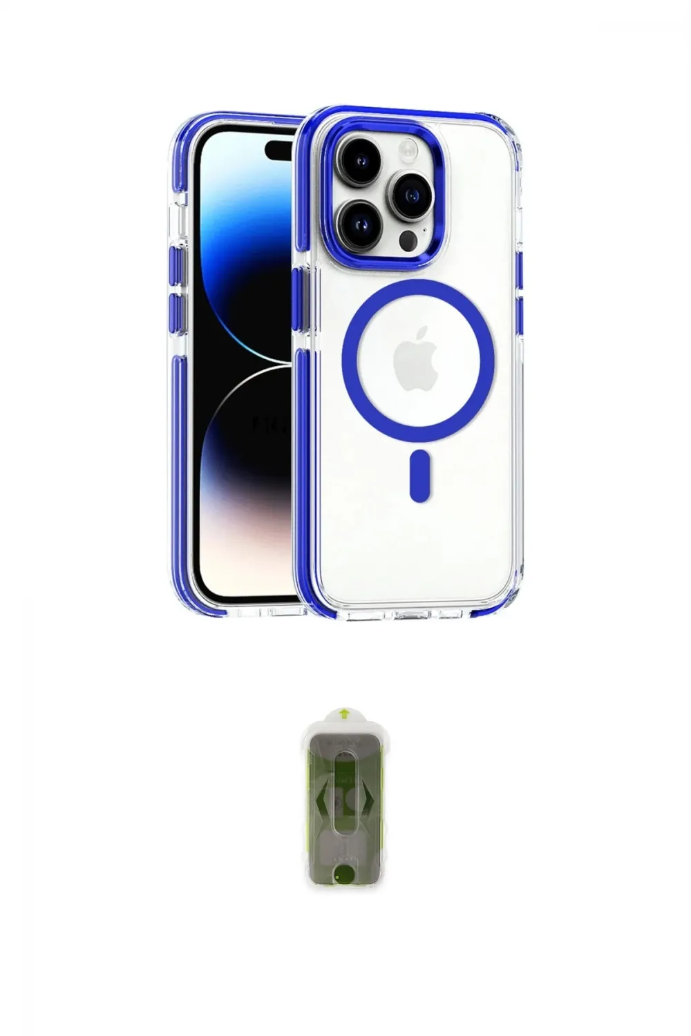 ieg™ iPhone 15 Pro Kılıf Kozmos Doku Koleksiyonu - Siyah Joko Magic 5D Hayalet Cam