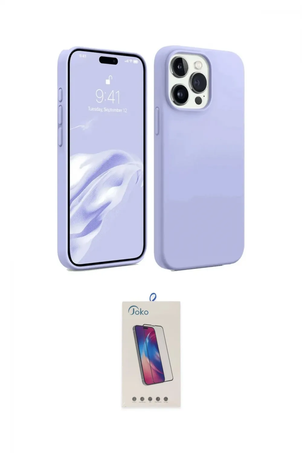 ieg™ iPhone 15 Pro Kılıf Kozmos Yansıma Özel Seri - Siyah Joko 5D Cam