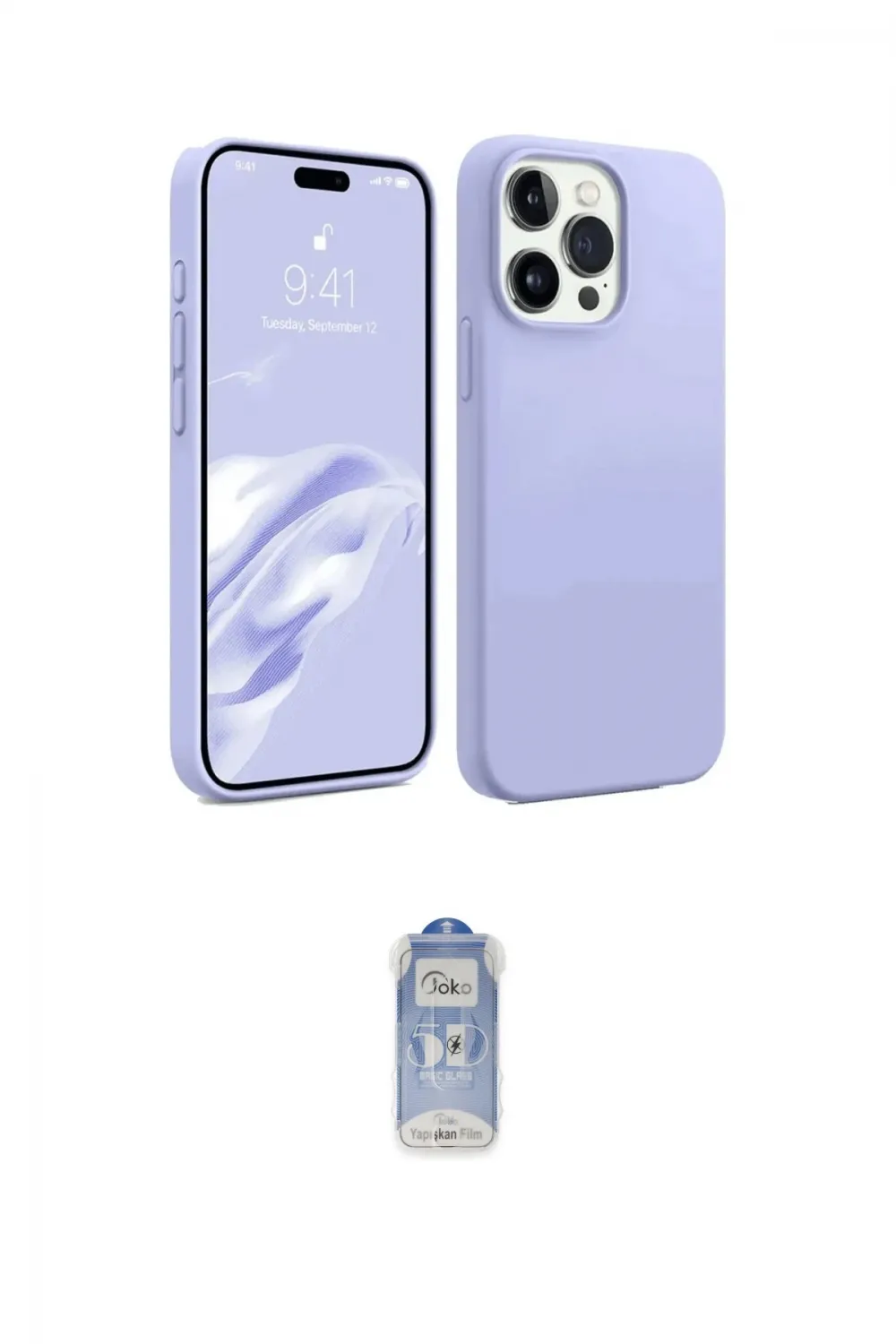 ieg™ iPhone 15 Pro Kılıf Kozmos Yansıma Özel Seri - Siyah Joko Magic 5D Cam