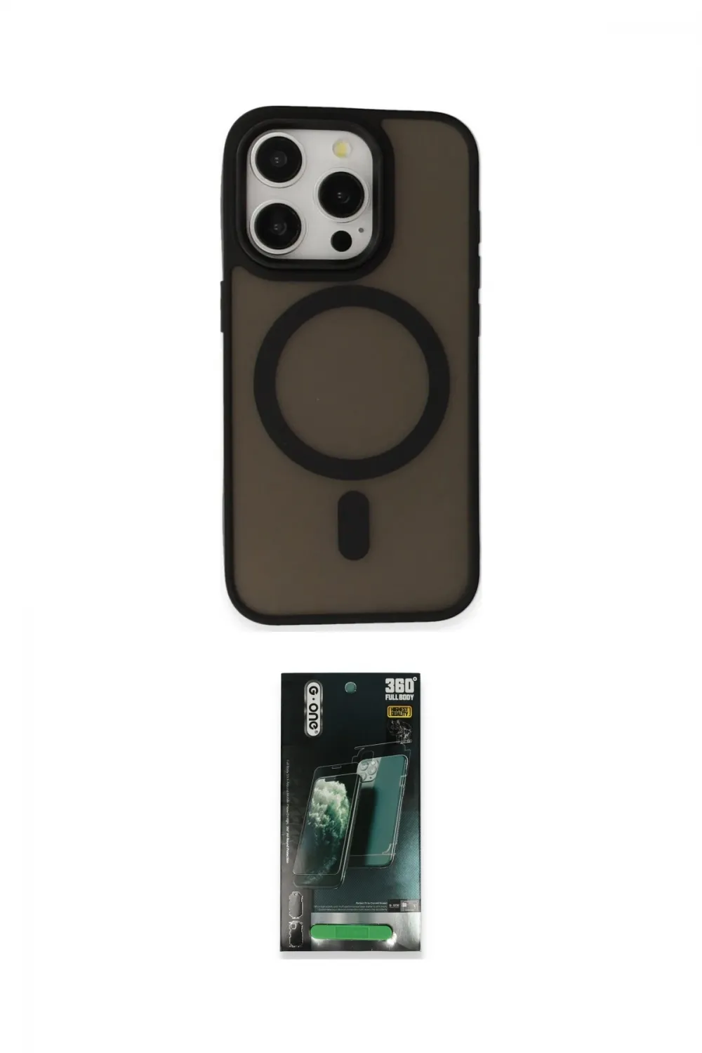 ieg™ iPhone 15 Pro Kılıf Kutup Serisi - Şeffaf 360 Full Body Arka Koruyucu