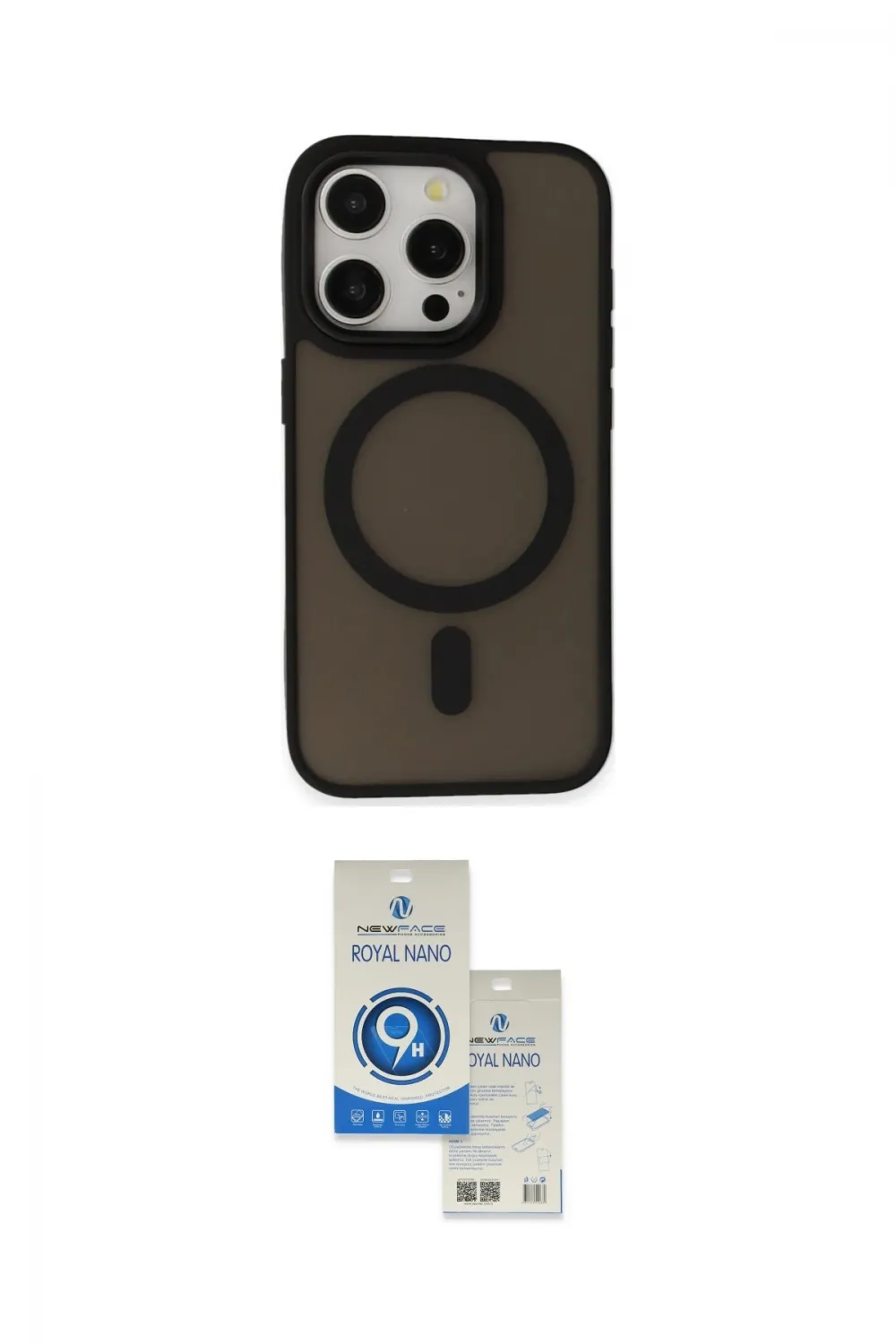 ieg™ iPhone 15 Pro Kılıf Kutup Serisi - Şeffaf Royal Nano Ekran Koruyucu