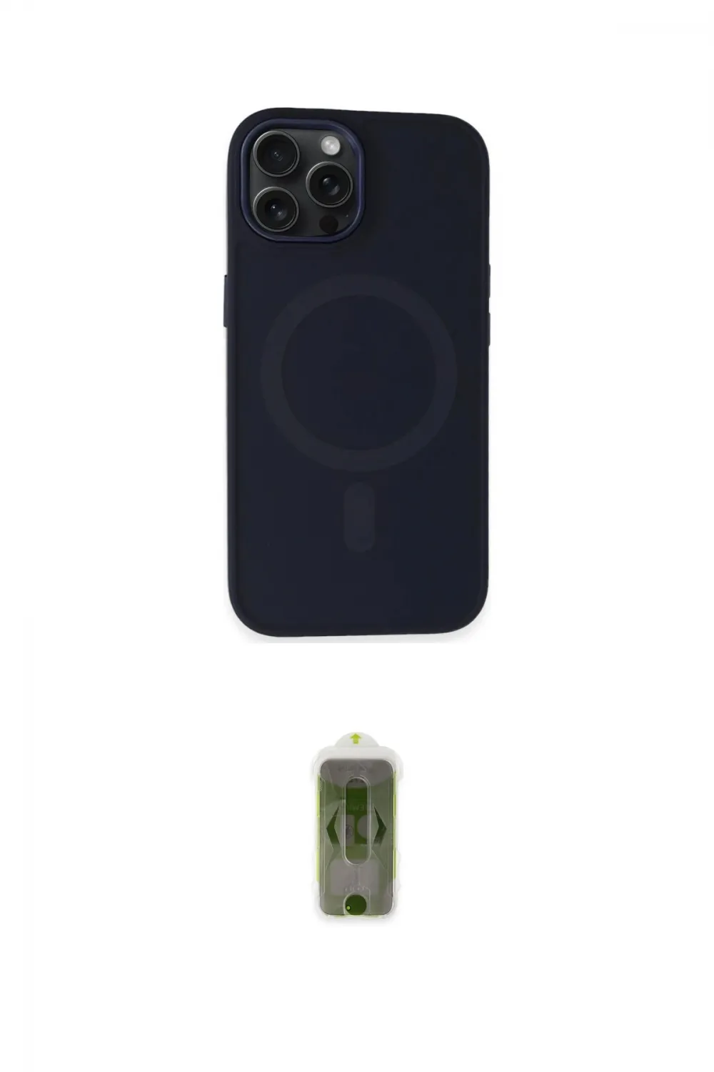 ieg™ iPhone 15 Pro Kılıf Kutup Serisi - Siyah Joko Magic 5D Hayalet Cam
