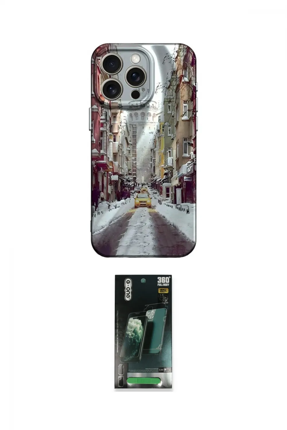 ieg™ iPhone 15 Pro Kılıf Nova Doku Prime - Siyah 360 Mat Full Body Arka Koruyucu