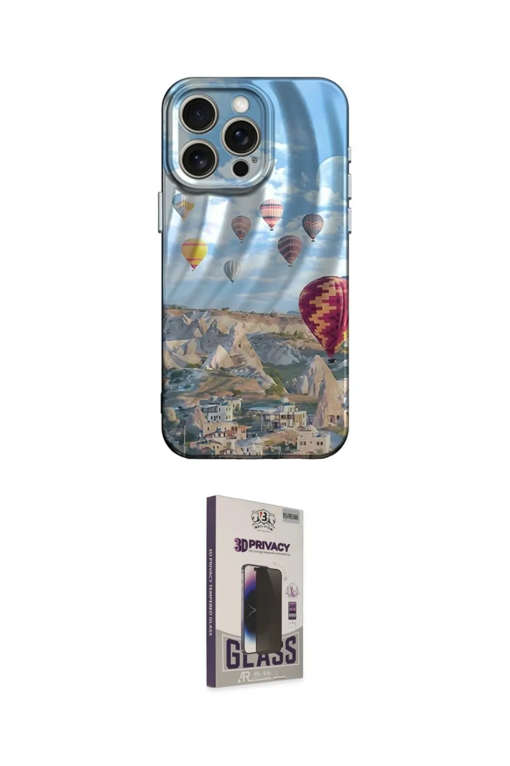 ieg™ iPhone 15 Pro Kılıf Nova Doku Prime - Siyah Bilvis Hayalet Cam Ekran Koruyucu