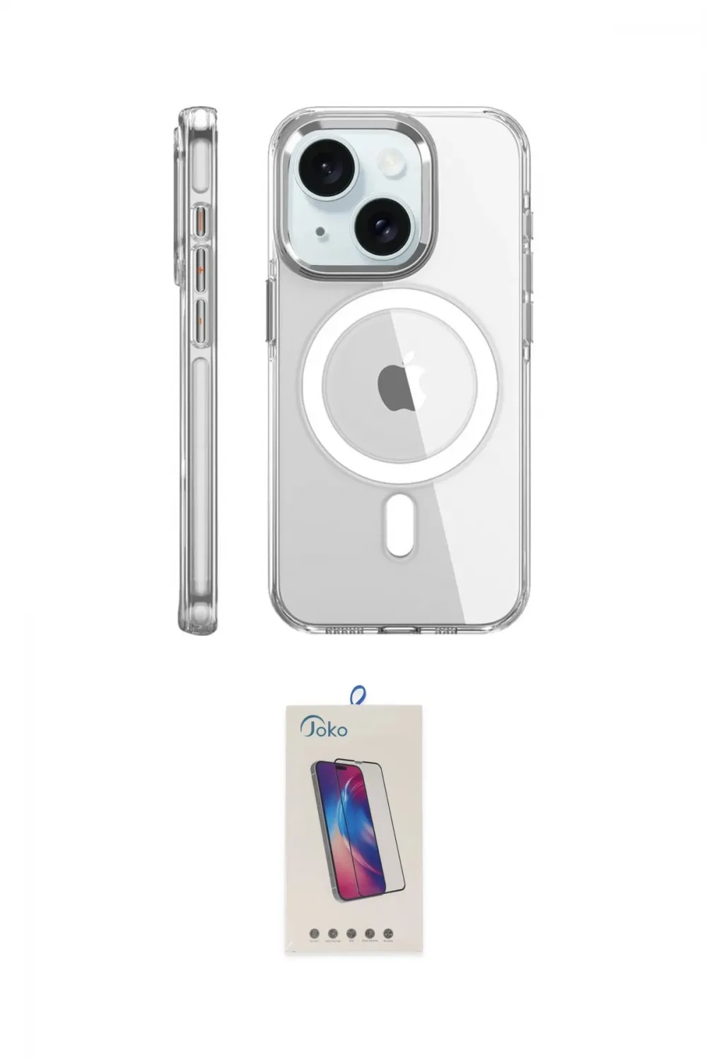 ieg™ iPhone 15 Pro Kılıf Nova Doku - Siyah Joko 5D Cam