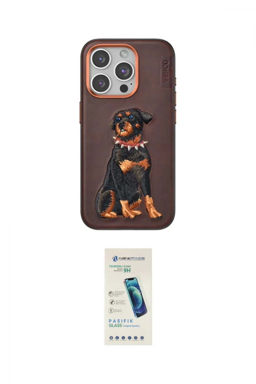 ieg™ iPhone 15 Pro Kılıf Nova Form Koleksiyonu - Şeffaf Pasifik Cam Ekran Koruyucu