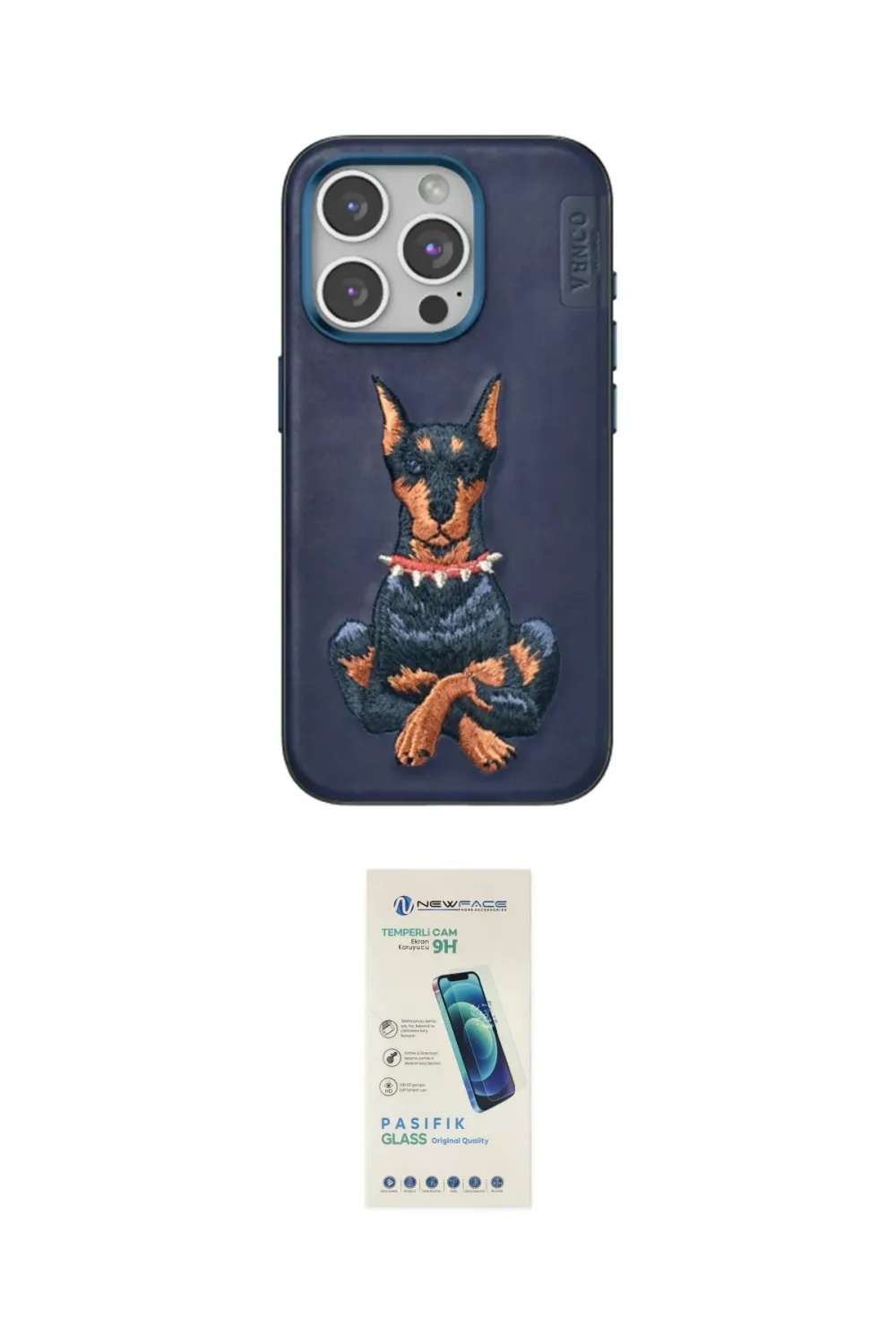ieg™ iPhone 15 Pro Kılıf Nova Form Koleksiyonu - Şeffaf Pasifik Cam Ekran Koruyucu