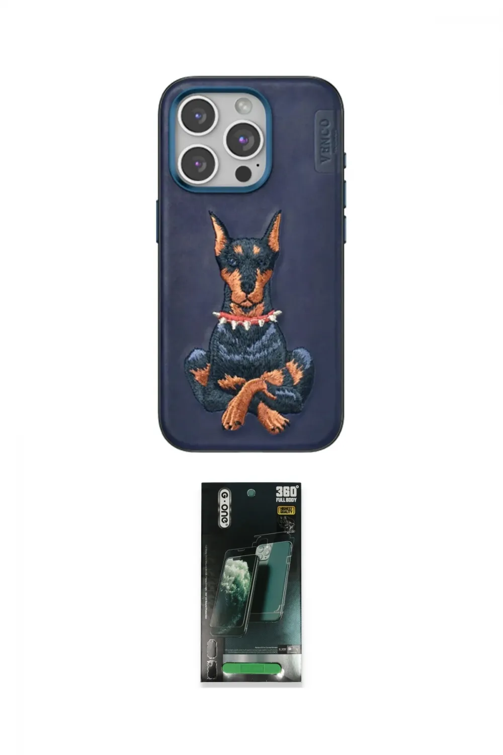 ieg™ iPhone 15 Pro Kılıf Nova Form Koleksiyonu - Siyah 360 Mat Full Body Arka Koruyucu