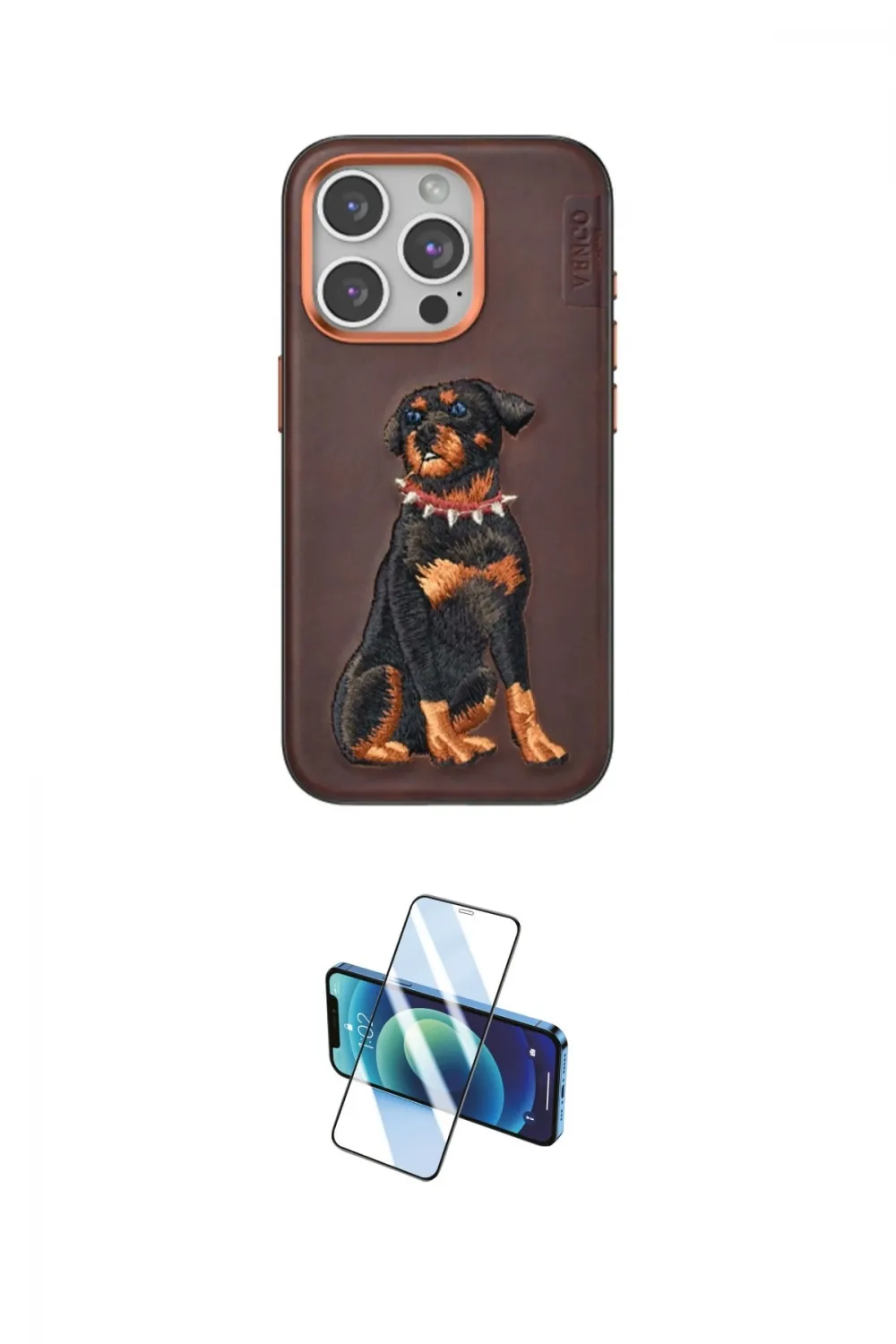 ieg™ iPhone 15 Pro Kılıf Nova Form Koleksiyonu - Siyah 3D Antistatik Cam Ekran Koruyucu