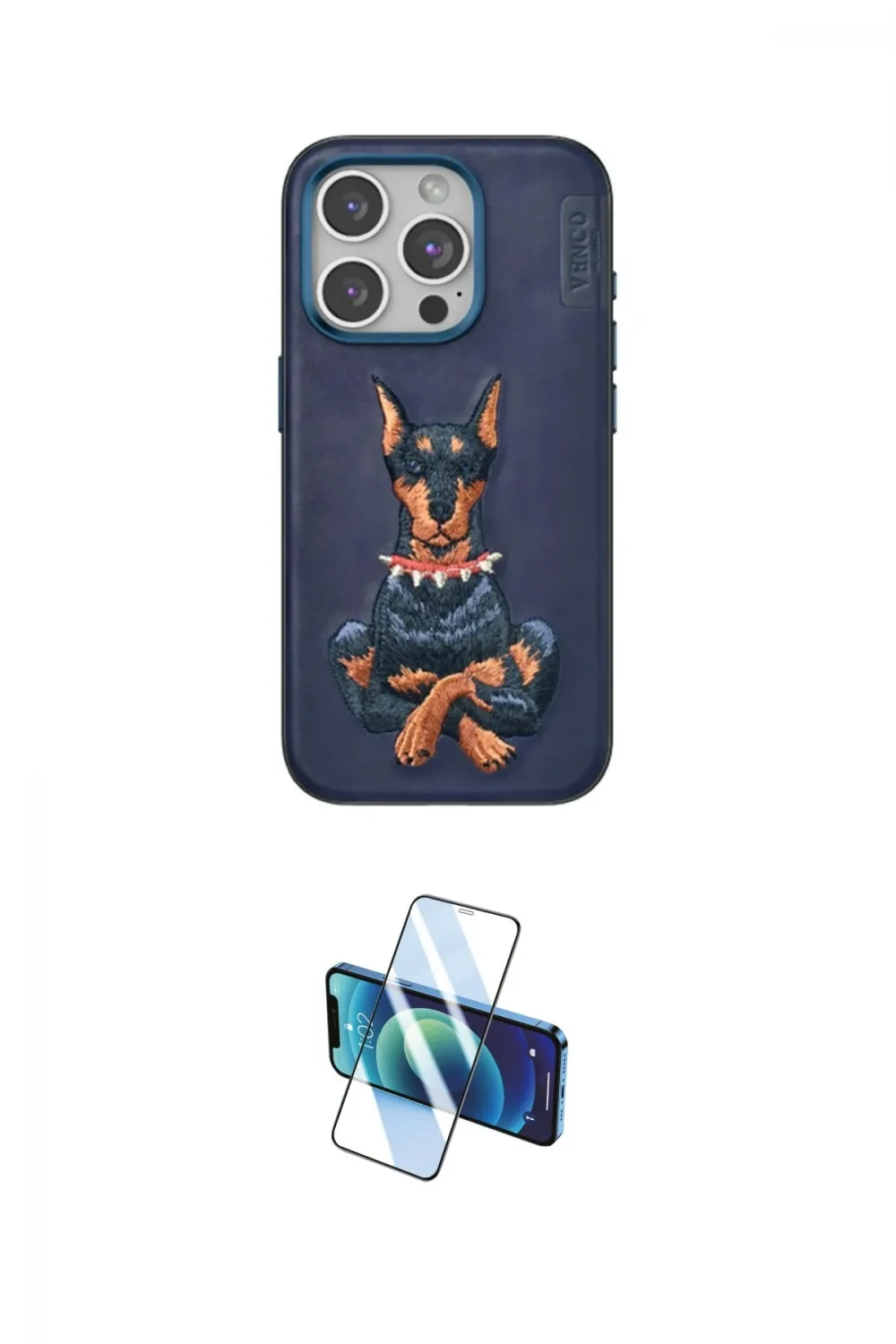 ieg™ iPhone 15 Pro Kılıf Nova Form Koleksiyonu - Siyah 3D Antistatik Cam Ekran Koruyucu