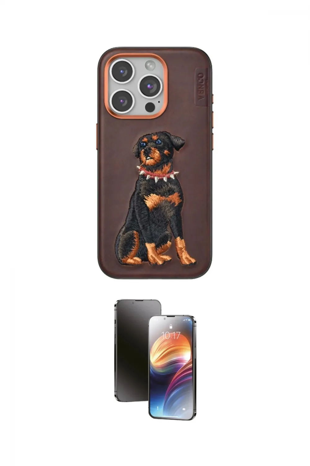ieg™ iPhone 15 Pro Kılıf Nova Form Koleksiyonu - Siyah 3D Antistatik Mat Seramik Nano Ekran Koruyucu