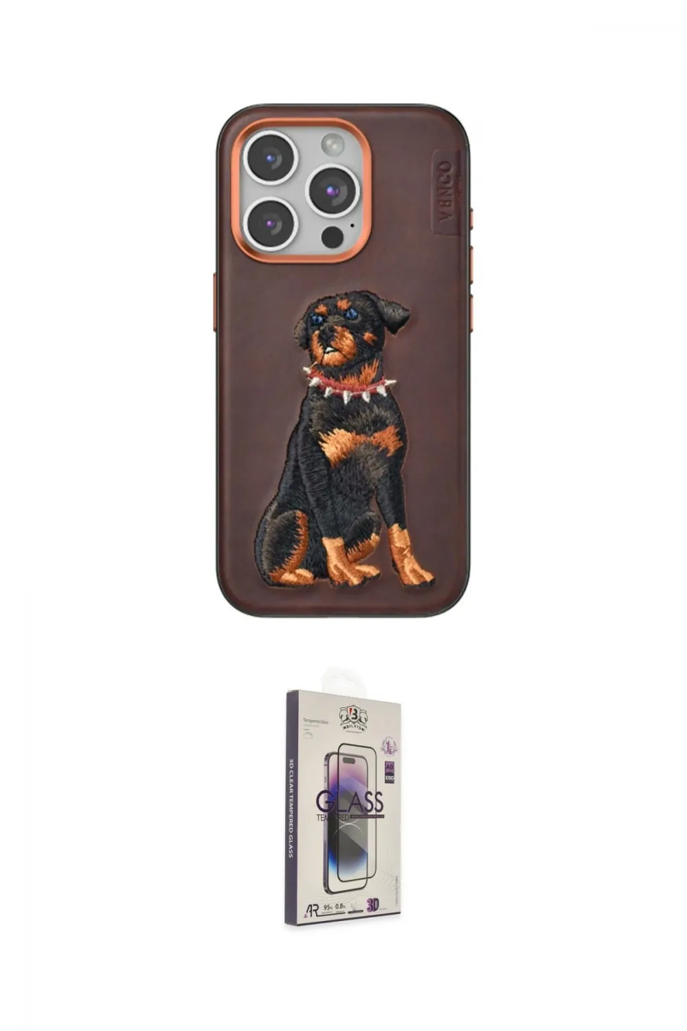 ieg™ iPhone 15 Pro Kılıf Nova Form Koleksiyonu - Siyah Bilvis 3D Cam Ekran Koruyucu