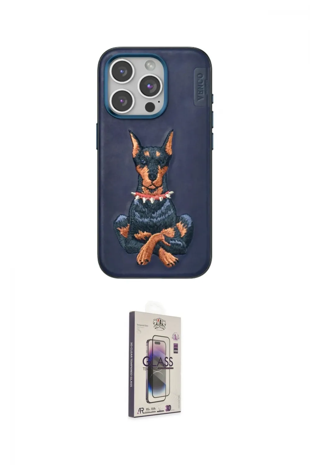 ieg™ iPhone 15 Pro Kılıf Nova Form Koleksiyonu - Siyah Bilvis 3D Cam Ekran Koruyucu