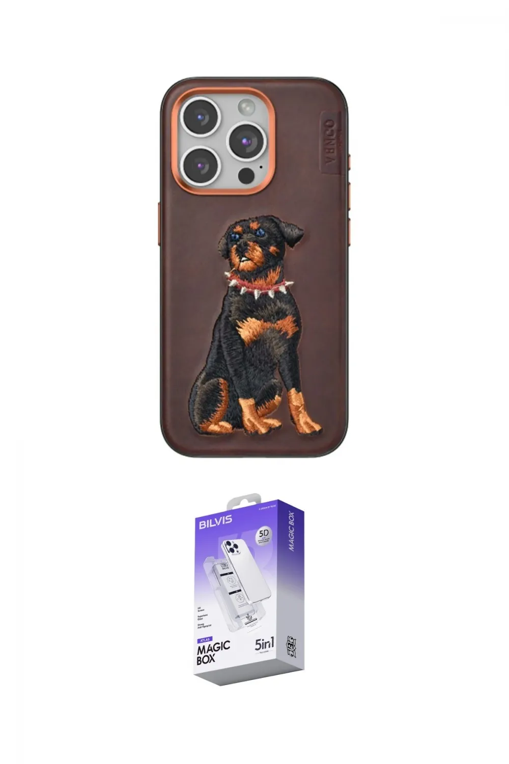 ieg™ iPhone 15 Pro Kılıf Nova Form Koleksiyonu - Siyah Bilvis 5in1 3D Magic Cam Ekran Koruyucu
