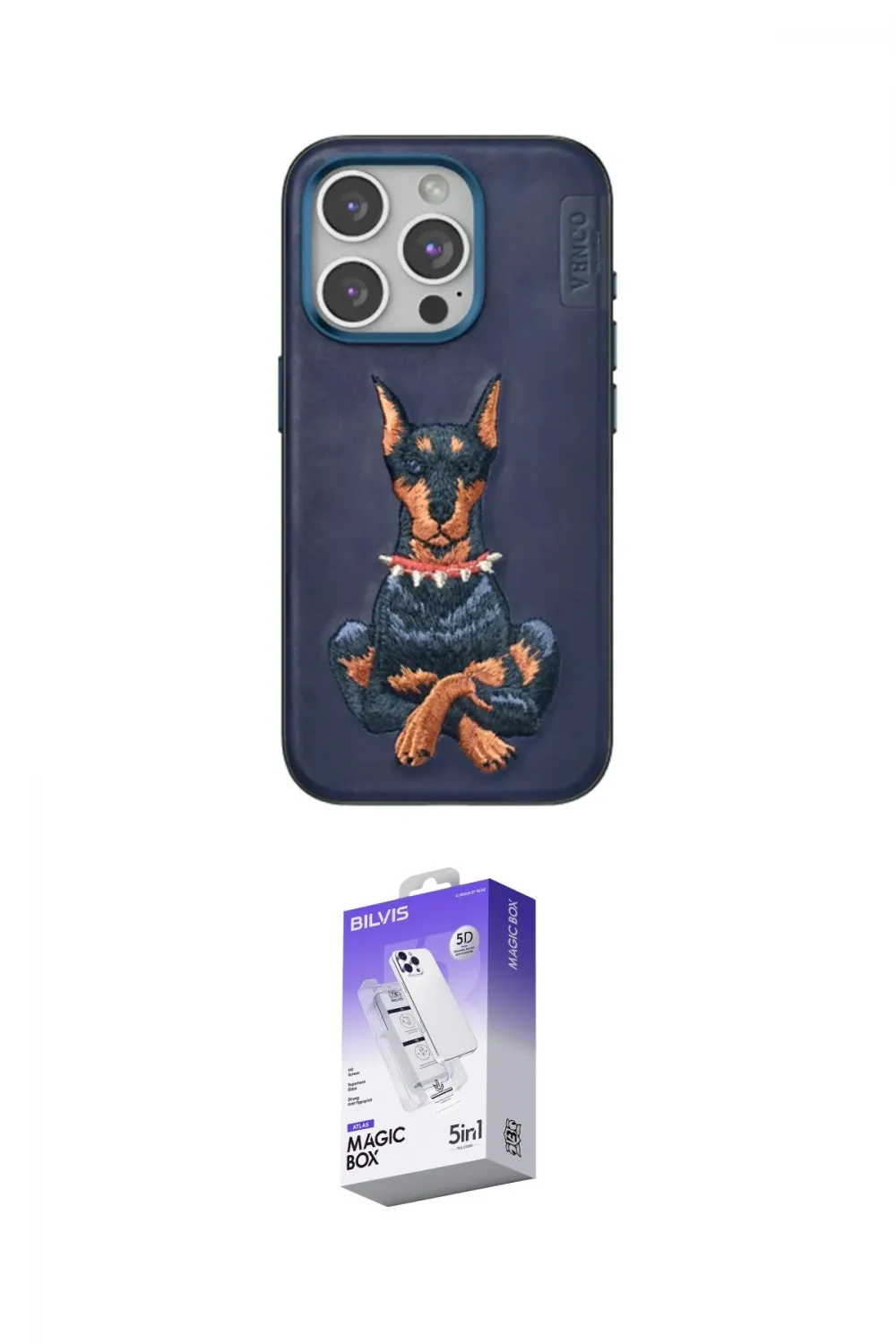 ieg™ iPhone 15 Pro Kılıf Nova Form Koleksiyonu - Siyah Bilvis 5in1 3D Magic Cam Ekran Koruyucu