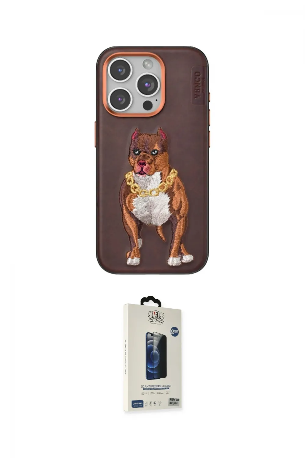 ieg™ iPhone 15 Pro Kılıf Nova Form Koleksiyonu - Siyah Bilvis Hayalet Cam Ekran Koruyucu