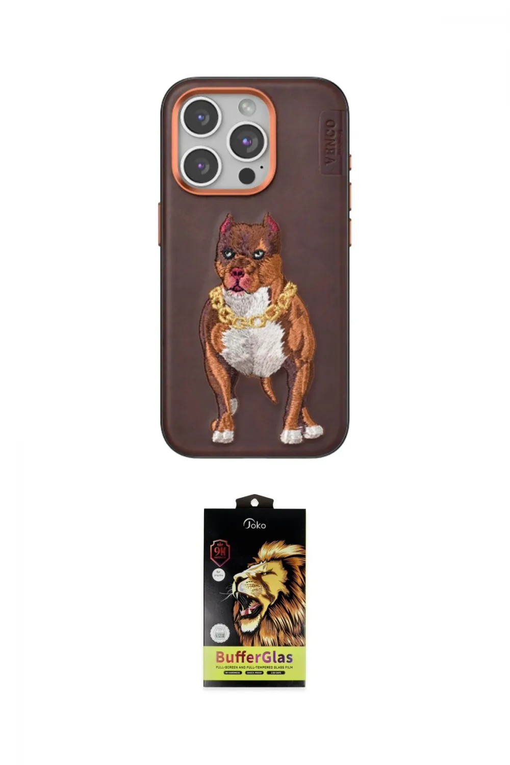 ieg™ iPhone 15 Pro Kılıf Nova Form Koleksiyonu - Siyah Buffer Cam Ekran Koruyucu