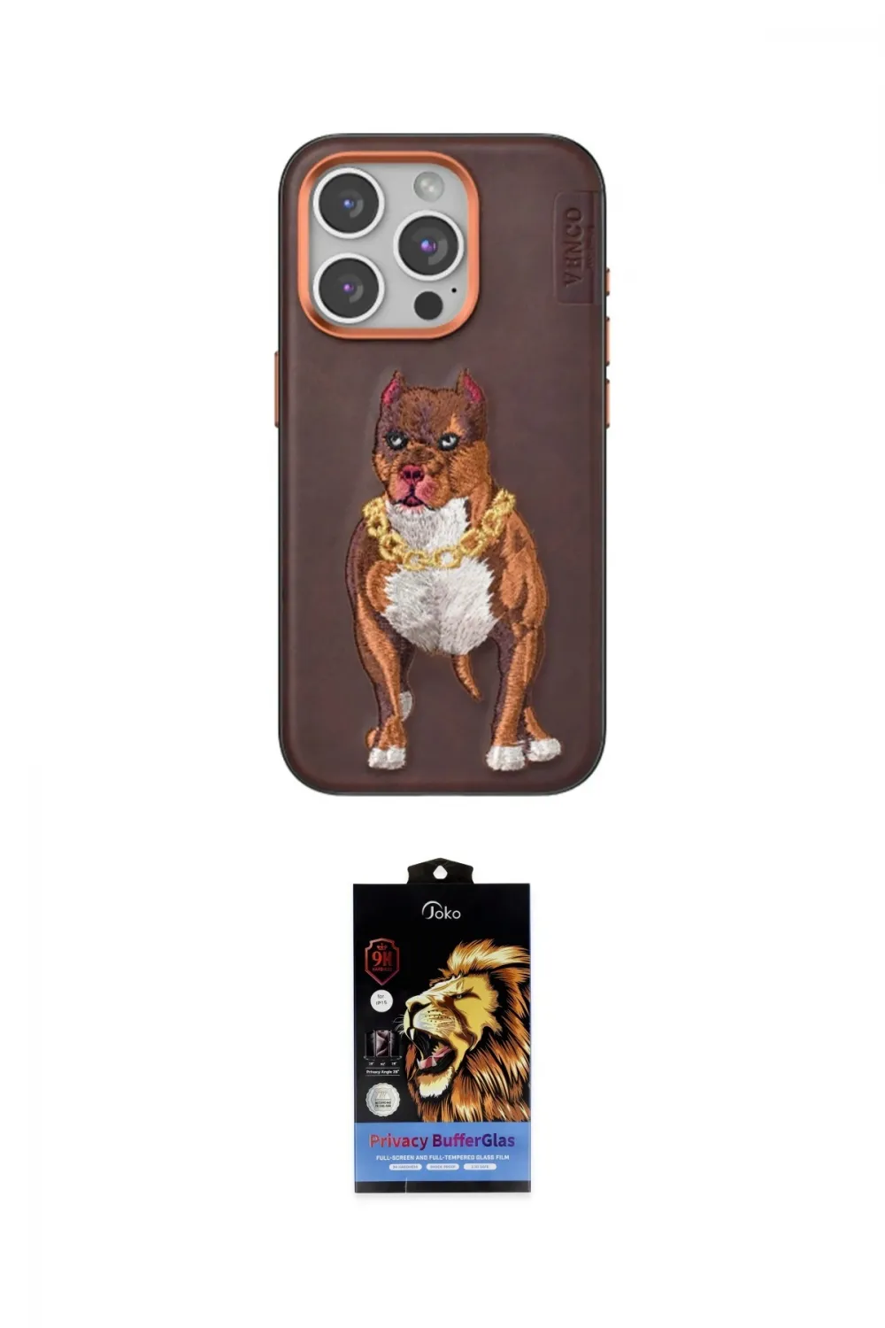 ieg™ iPhone 15 Pro Kılıf Nova Form Koleksiyonu - Siyah Buffer Hayalet Cam Ekran Koruyucu