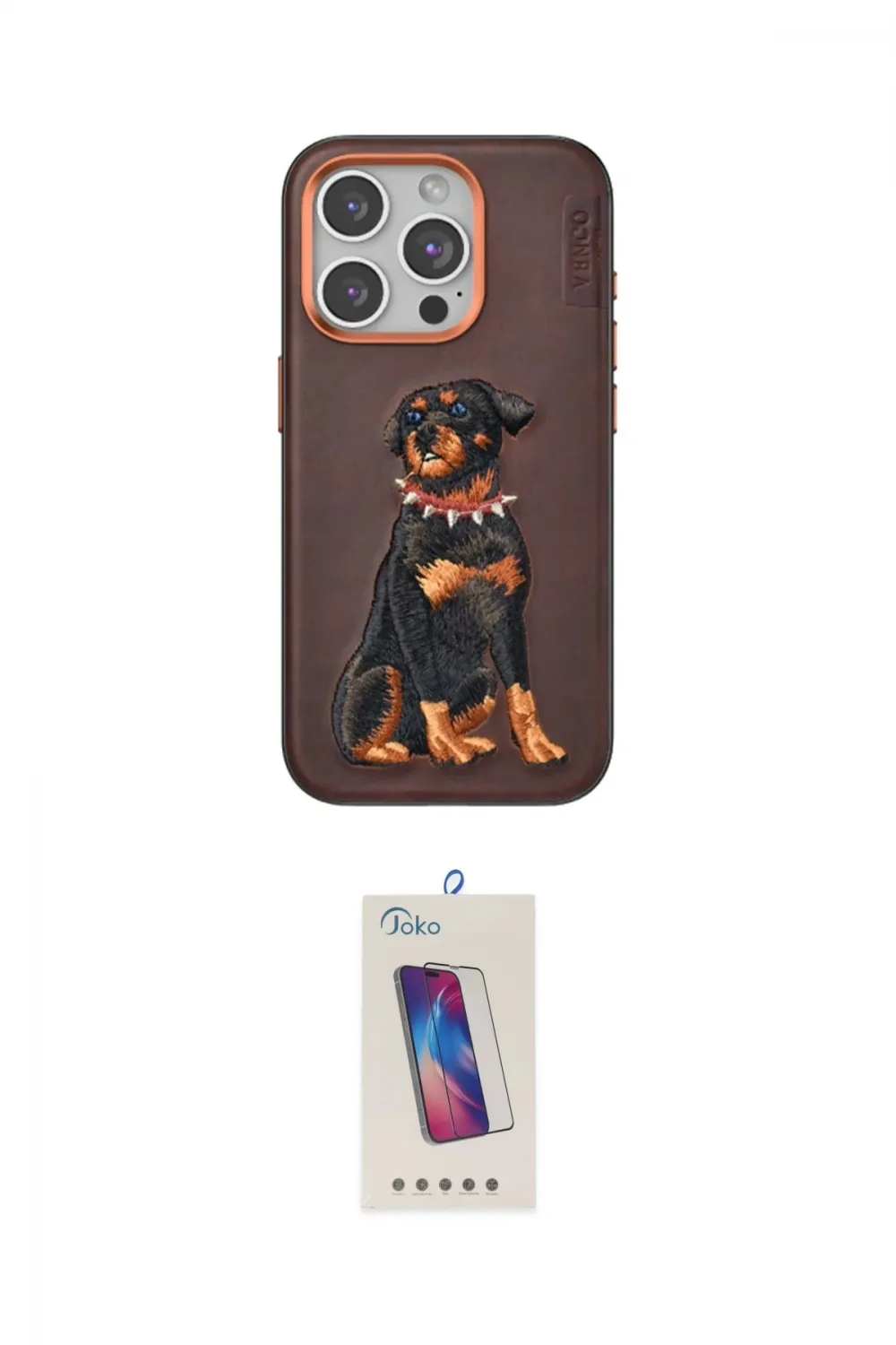 ieg™ iPhone 15 Pro Kılıf Nova Form Koleksiyonu - Siyah Joko 5D Cam