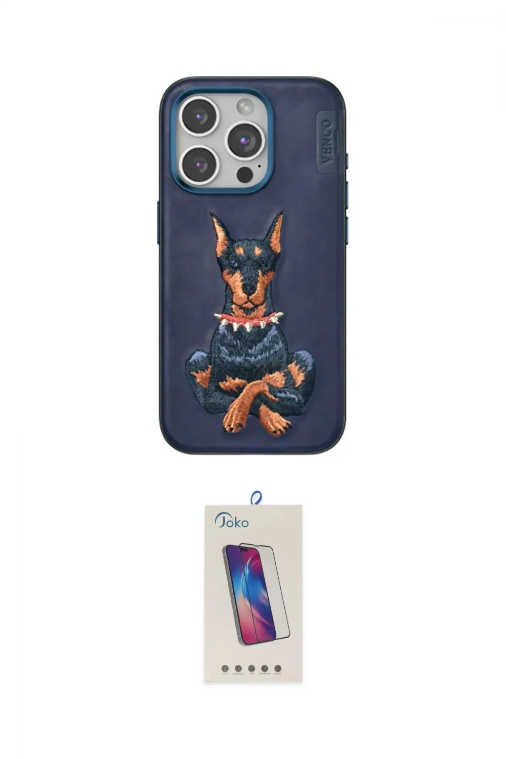 ieg™ iPhone 15 Pro Kılıf Nova Form Koleksiyonu - Siyah Joko 5D Cam