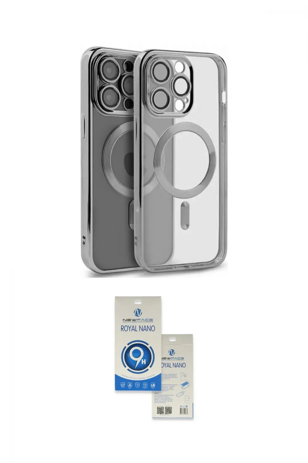 ieg™ iPhone 15 Pro Kılıf Nova Işık Özel Seri - Şeffaf Royal Nano Ekran Koruyucu