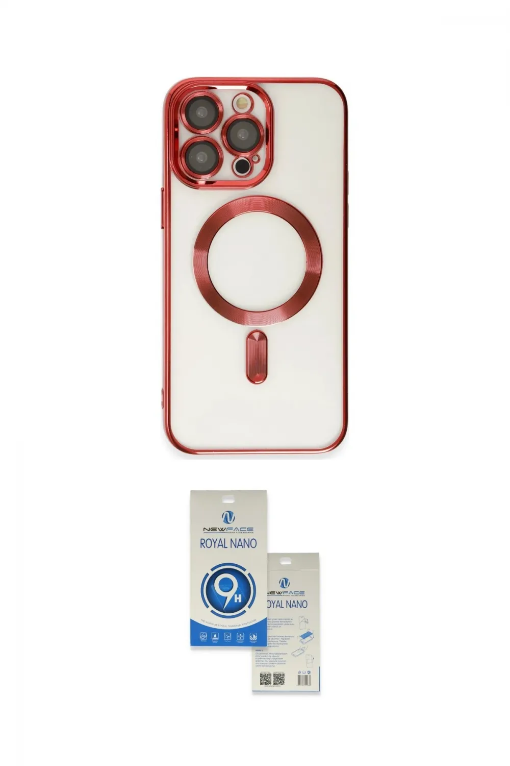 ieg™ iPhone 15 Pro Kılıf Nova Işık Özel Seri - Şeffaf Royal Nano Ekran Koruyucu