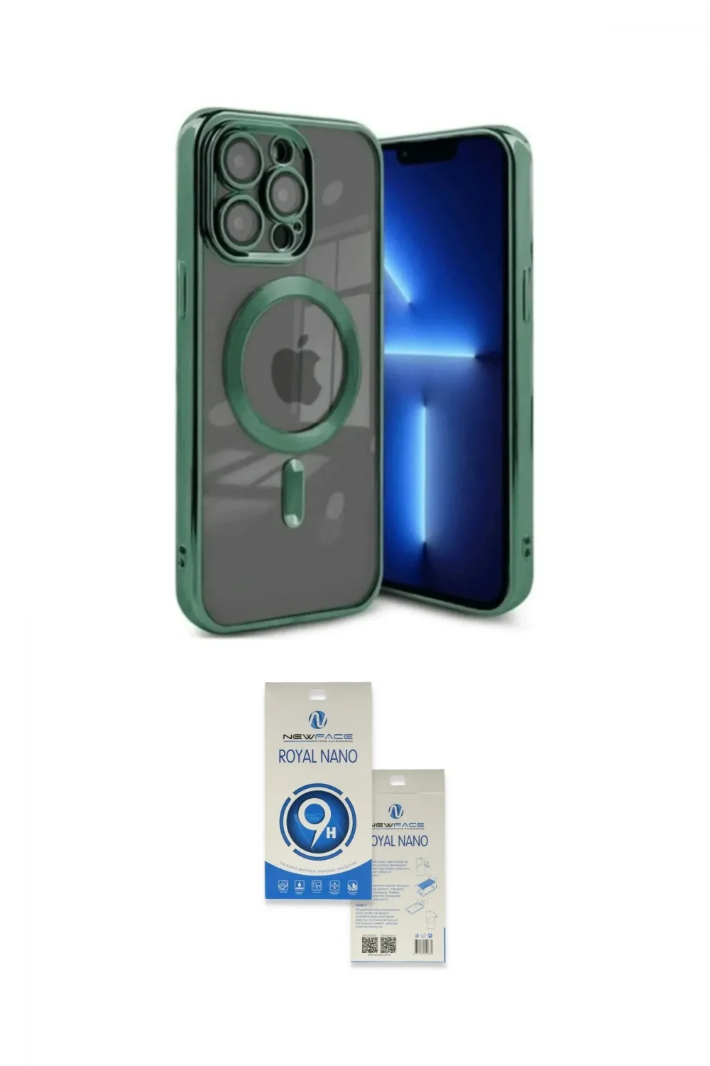 ieg™ iPhone 15 Pro Kılıf Nova Işık Özel Seri - Şeffaf Royal Nano Ekran Koruyucu