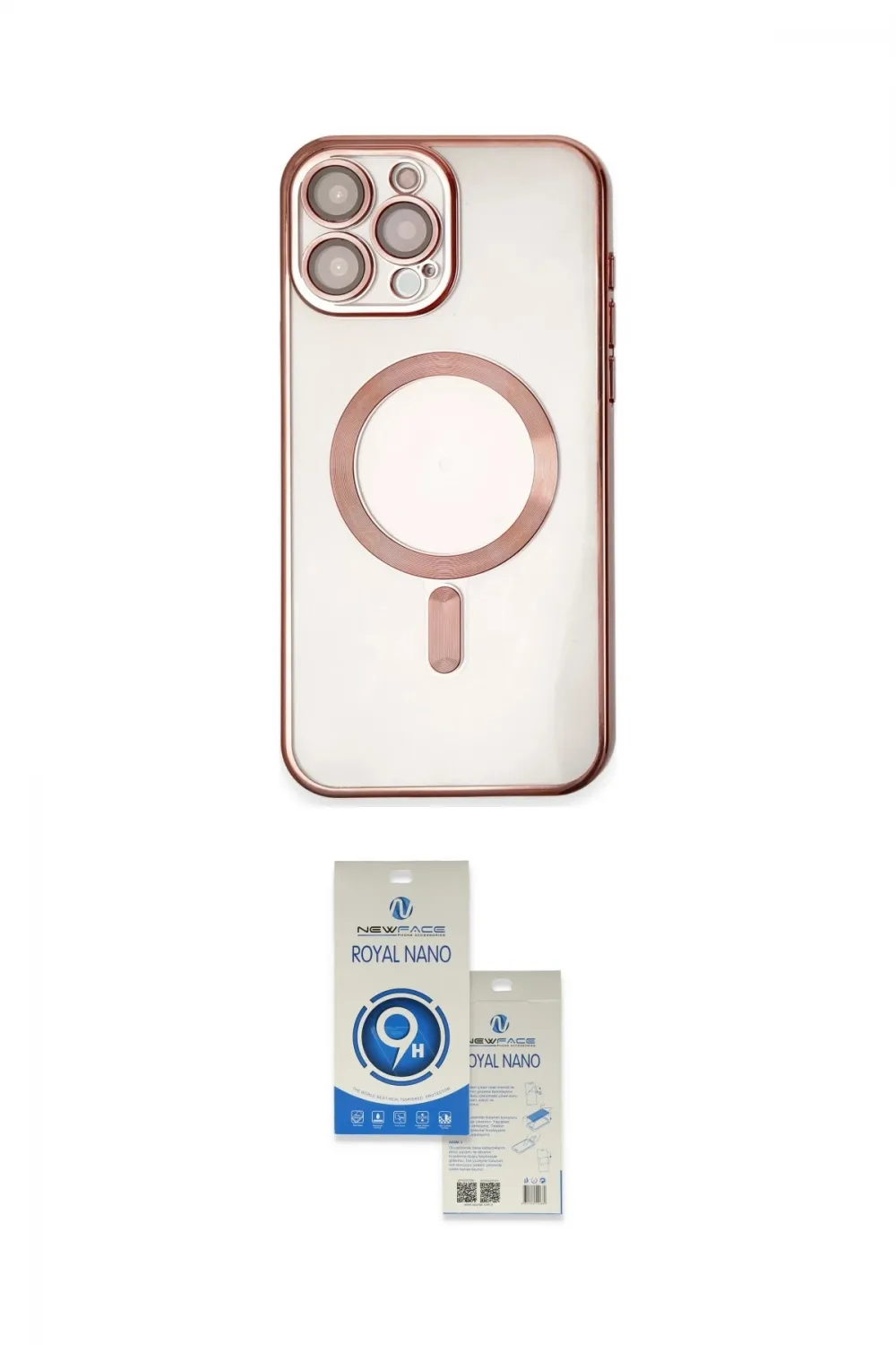 ieg™ iPhone 15 Pro Kılıf Nova Işık Özel Seri - Şeffaf Royal Nano Ekran Koruyucu