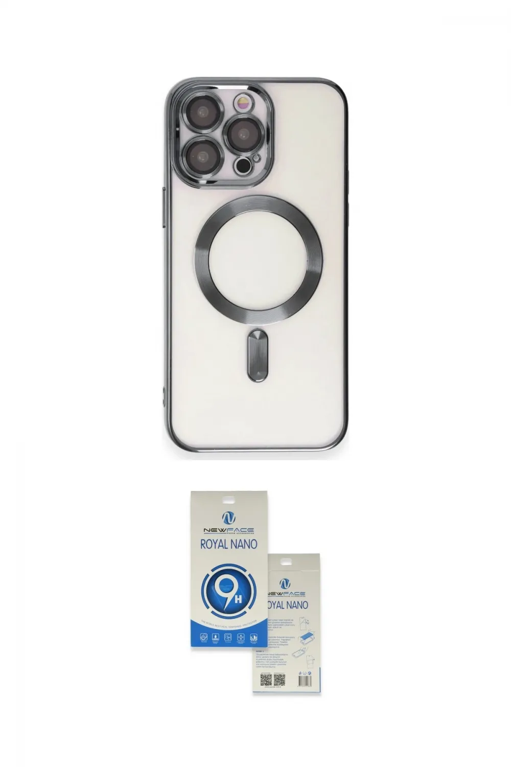 ieg™ iPhone 15 Pro Kılıf Nova Işık Özel Seri - Şeffaf Royal Nano Ekran Koruyucu