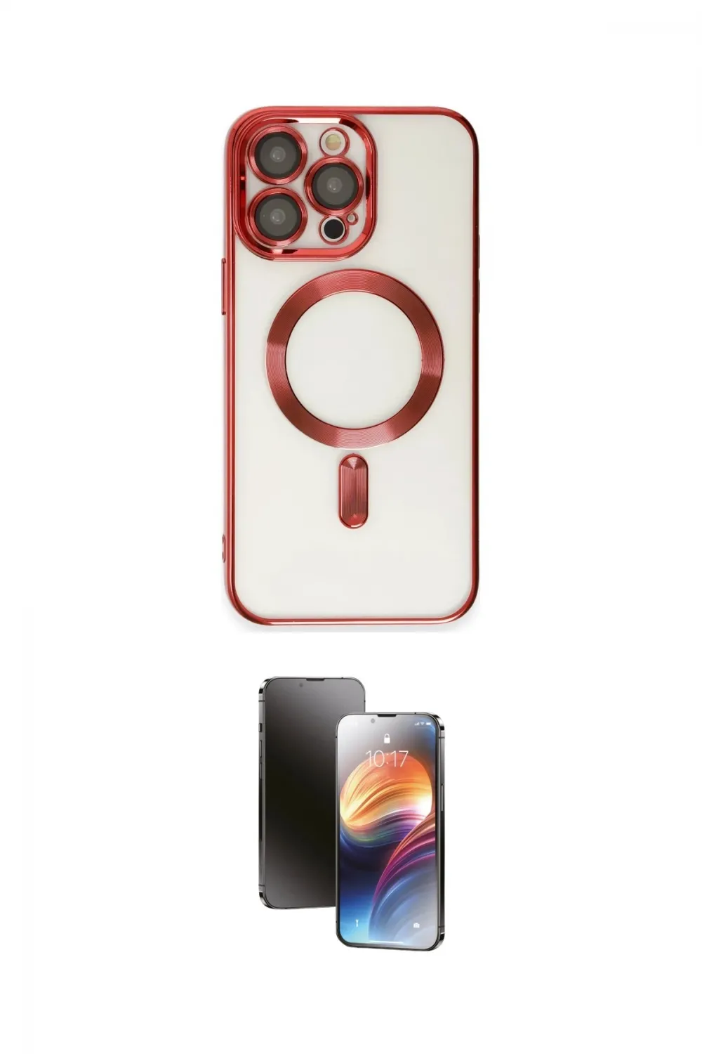 ieg™ iPhone 15 Pro Kılıf Nova Işık Özel Seri - Siyah 3D Antistatik Mat Seramik Nano Ekran Koruyucu