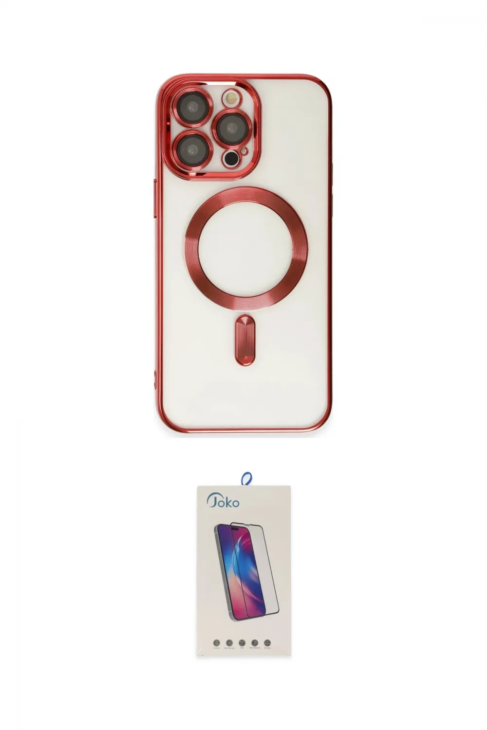 ieg™ iPhone 15 Pro Kılıf Nova Işık Özel Seri - Siyah Joko 5D Cam