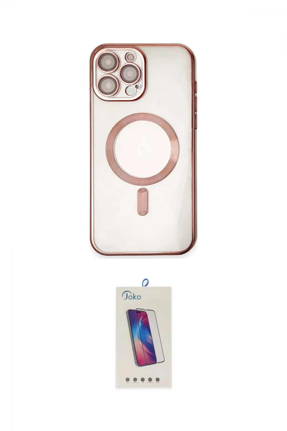 ieg™ iPhone 15 Pro Kılıf Nova Işık Özel Seri - Siyah Joko 5D Cam