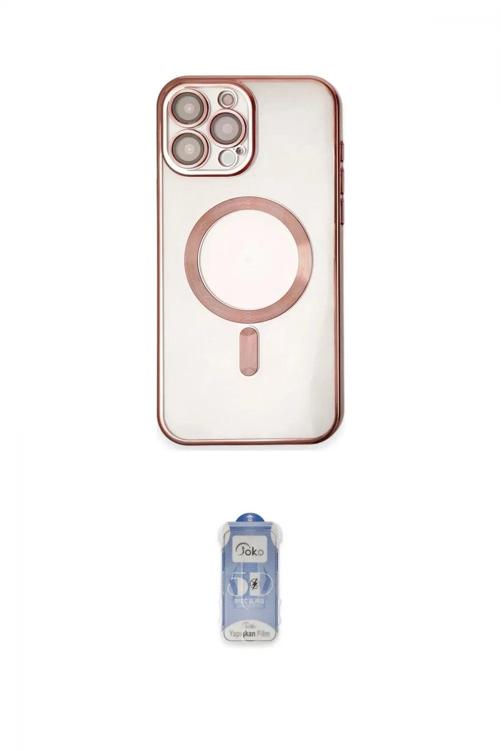 ieg™ iPhone 15 Pro Kılıf Nova Işık Özel Seri - Siyah Joko Magic 5D Cam