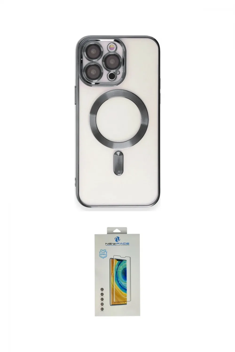 ieg™ iPhone 15 Pro Kılıf Nova Işık Özel Seri - Siyah Polymer Nano Ekran Koruyucu