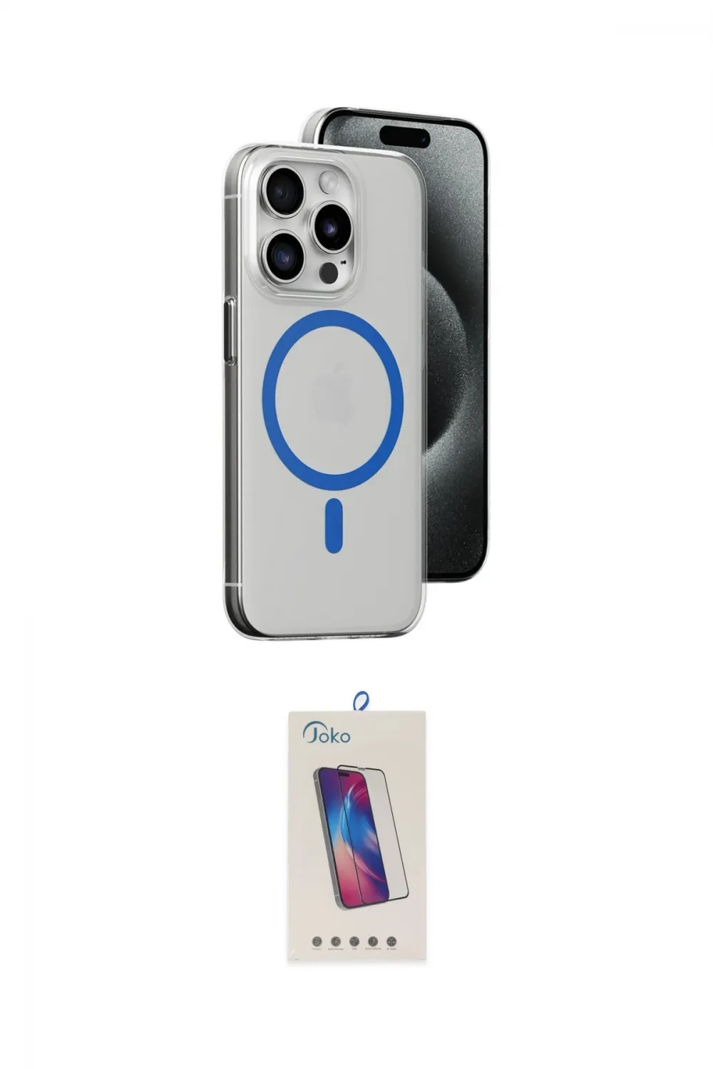 ieg™ iPhone 15 Pro Kılıf Odak Form Özel Seri - Siyah Joko 5D Cam