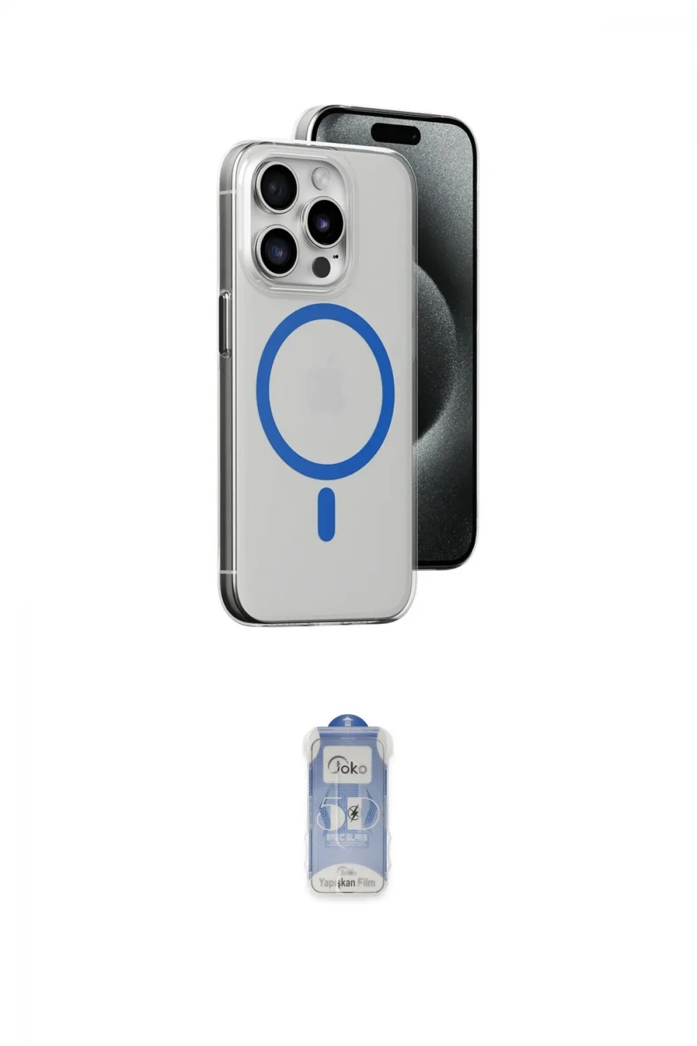 ieg™ iPhone 15 Pro Kılıf Odak Form Özel Seri - Siyah Joko Magic 5D Cam
