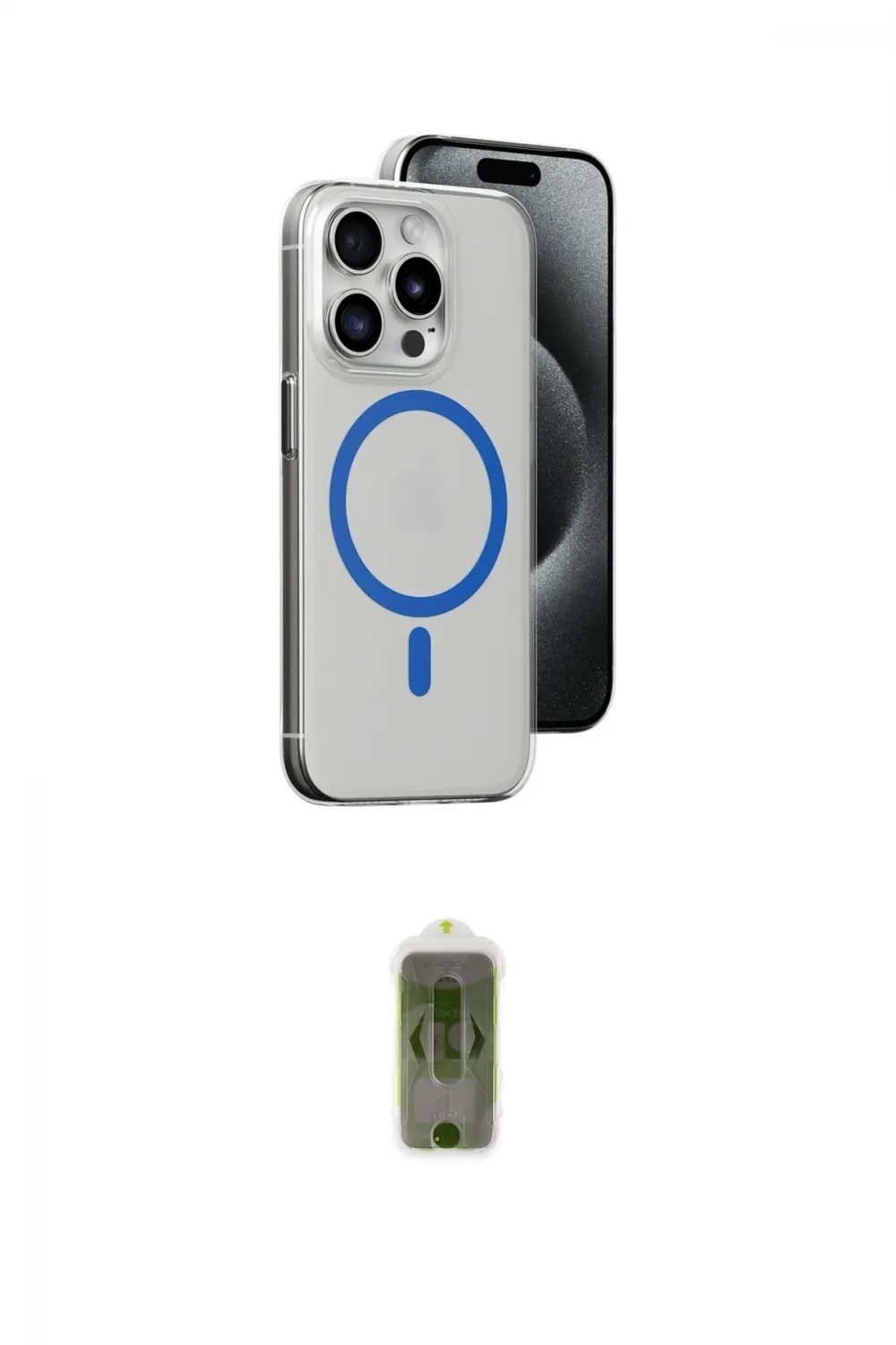 ieg™ iPhone 15 Pro Kılıf Odak Form Özel Seri - Siyah Joko Magic 5D Hayalet Cam