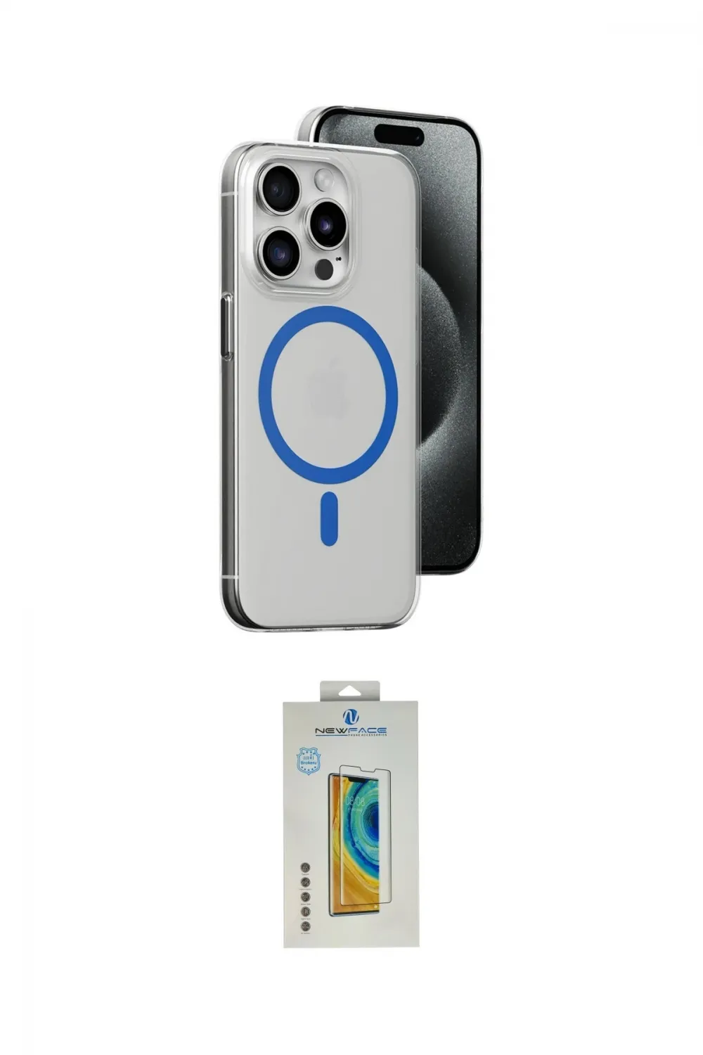 ieg™ iPhone 15 Pro Kılıf Odak Form Özel Seri - Siyah Polymer Nano Ekran Koruyucu