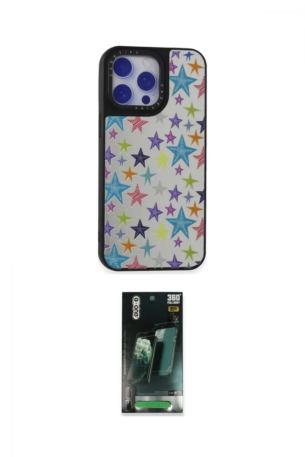 ieg™ iPhone 15 Pro Kılıf Odak Klasik Serisi - Şeffaf 360 Full Body Arka Koruyucu