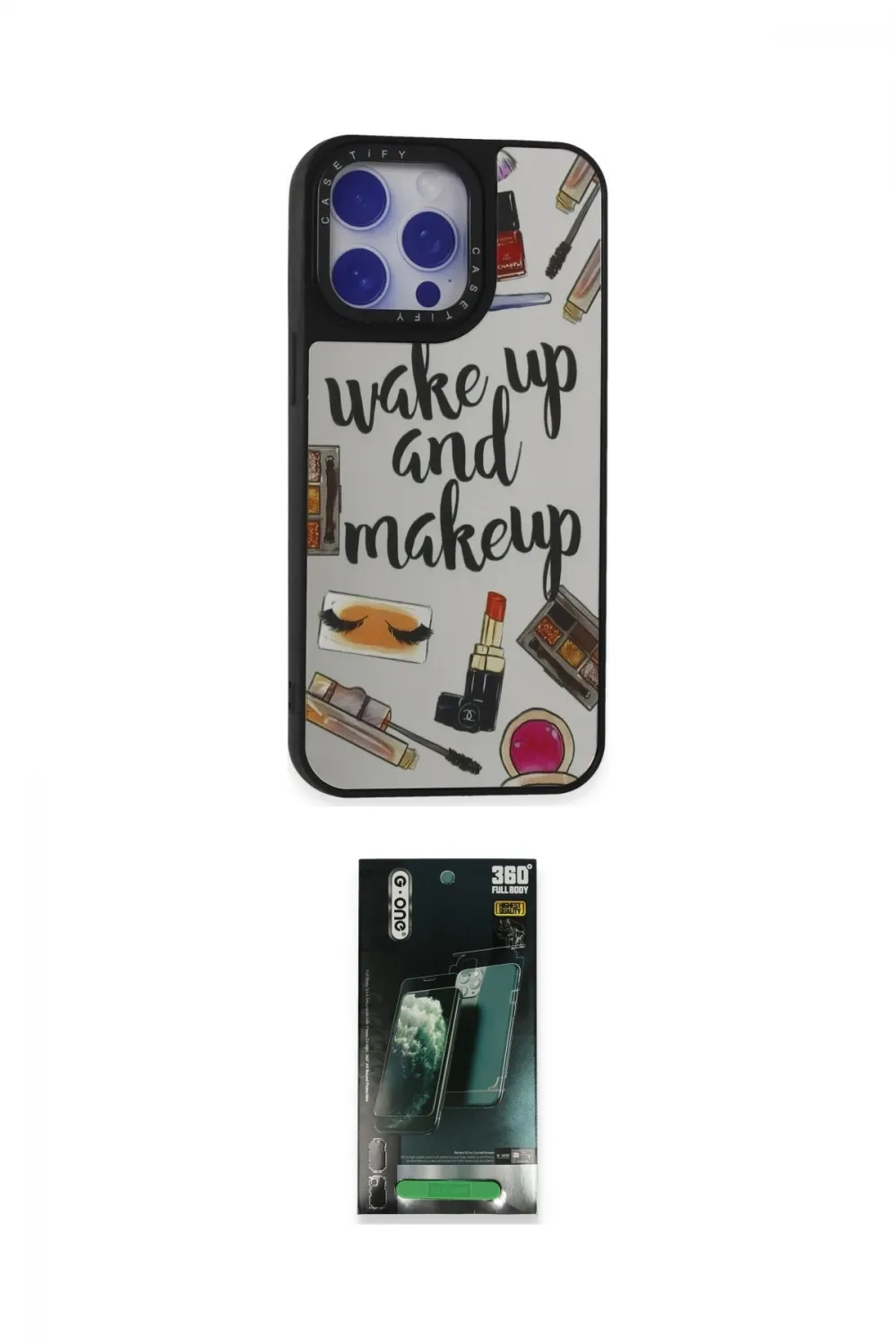 ieg™ iPhone 15 Pro Kılıf Odak Klasik Serisi - Şeffaf 360 Full Body Arka Koruyucu