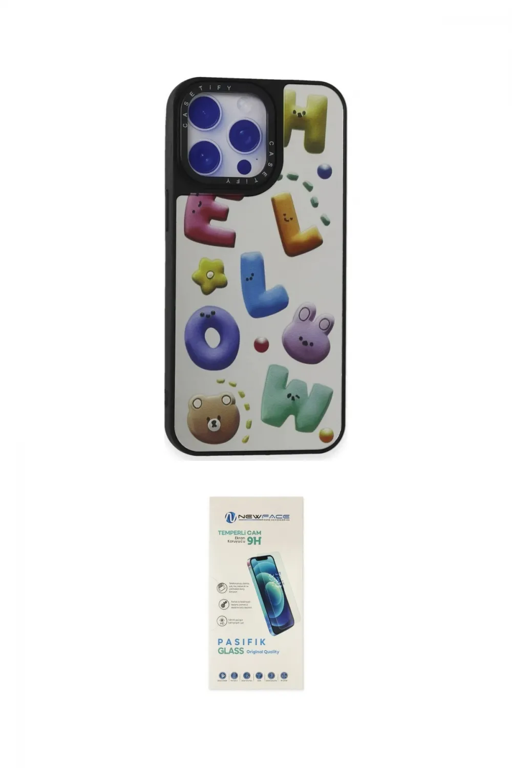 ieg™ iPhone 15 Pro Kılıf Odak Klasik Serisi - Şeffaf Pasifik Cam Ekran Koruyucu