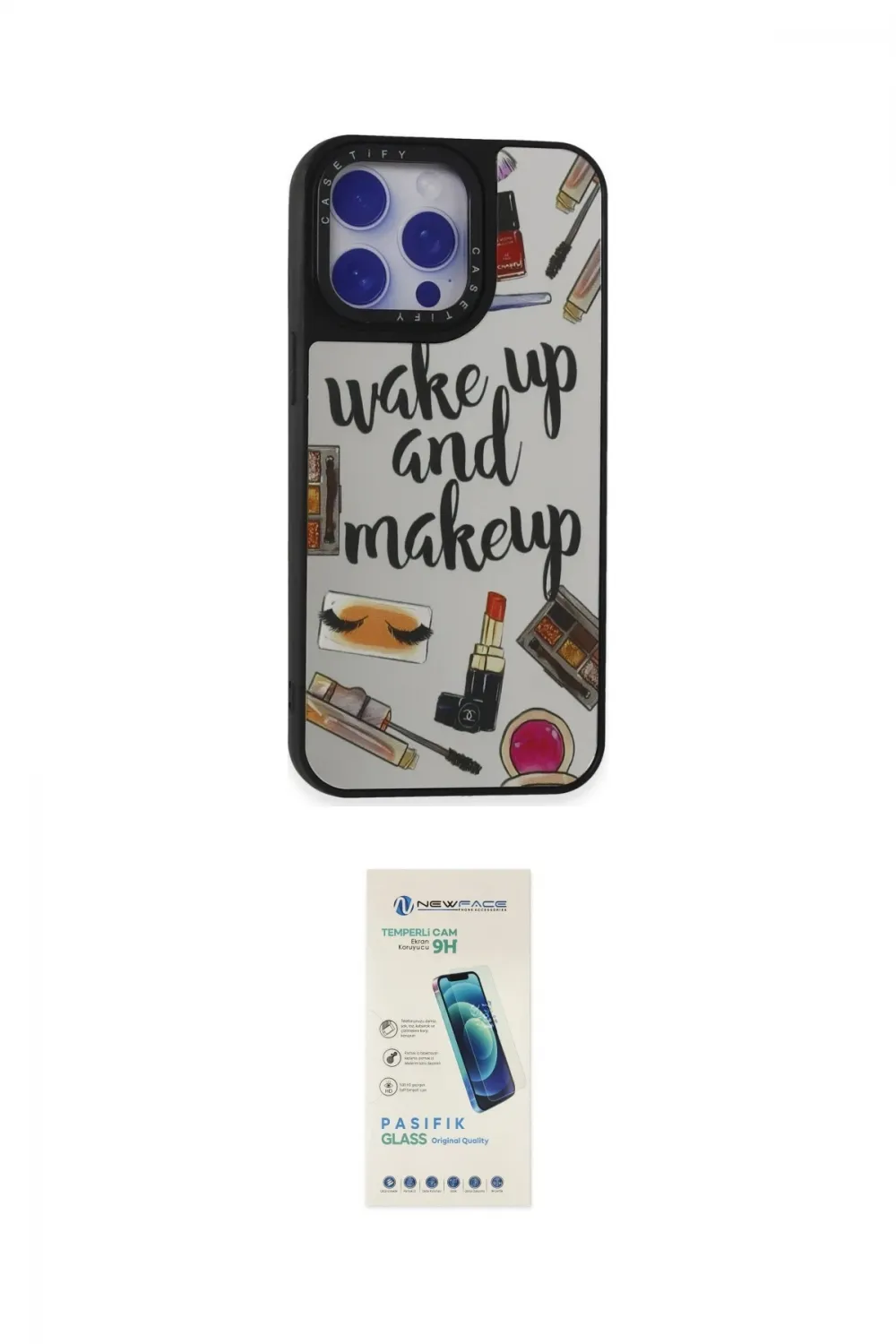 ieg™ iPhone 15 Pro Kılıf Odak Klasik Serisi - Şeffaf Pasifik Cam Ekran Koruyucu