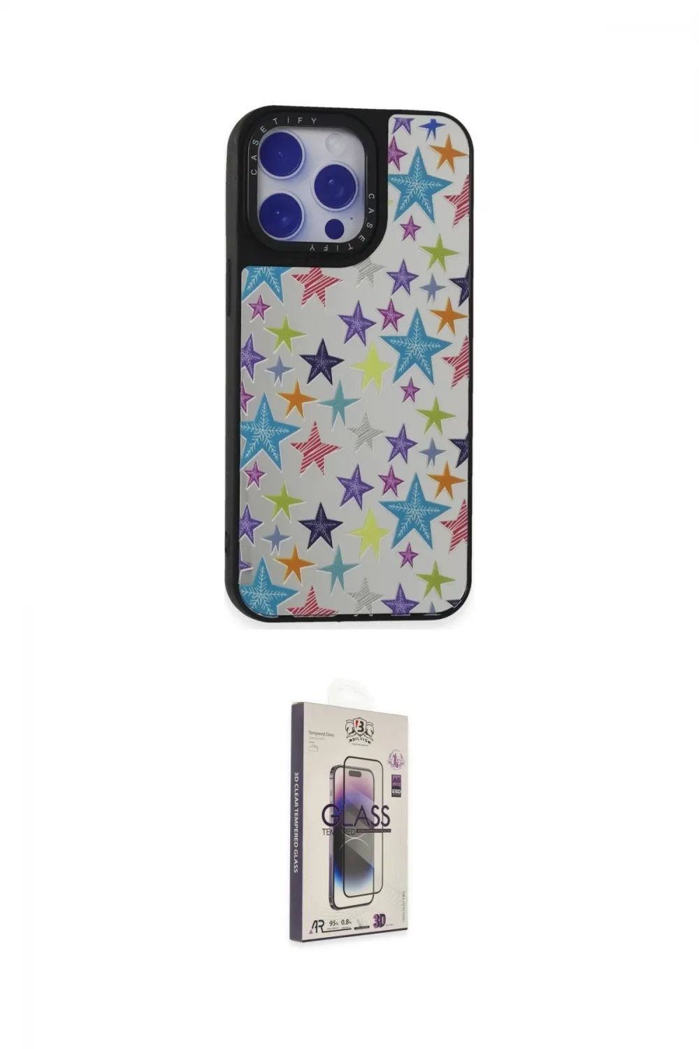 ieg™ iPhone 15 Pro Kılıf Odak Klasik Serisi - Siyah Bilvis 3D Cam Ekran Koruyucu